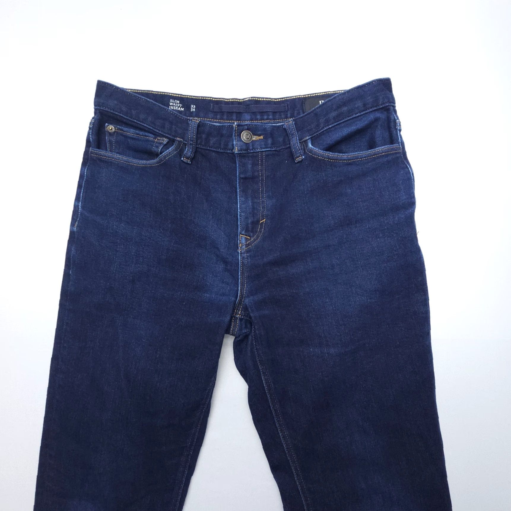 Banana Republic Banana Republic Jeans Slim Straight Denim Mens 33 x 34 Dark Wash 5-Pocket Stretch City USA Modern Comfort Size US 33 - 3 Thumbnail