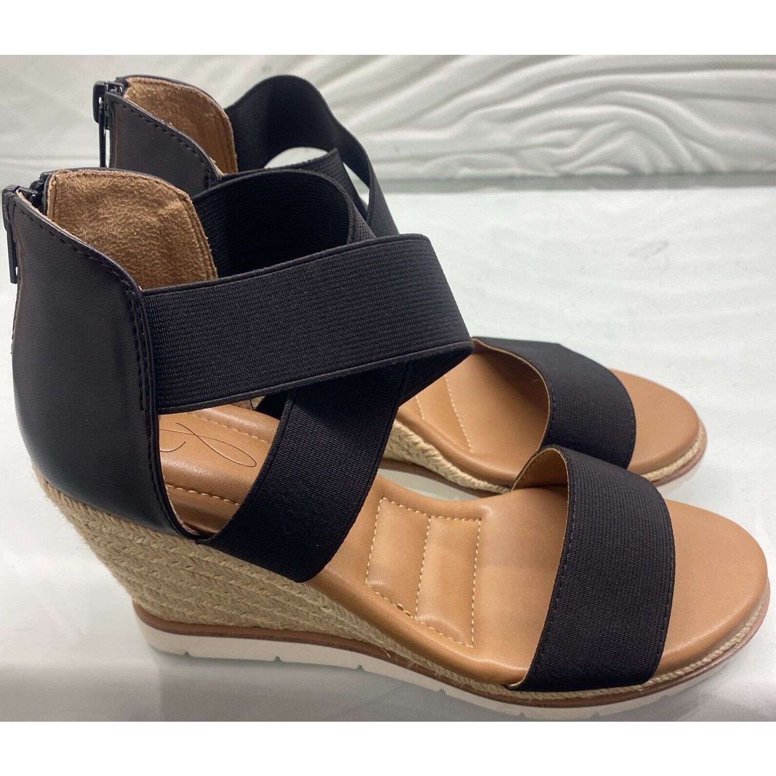 Joie Joie Women Ginger Slingbacks Espadrille Wedges Black Size 8M Size US 8 / IT 38 - 9 Thumbnail