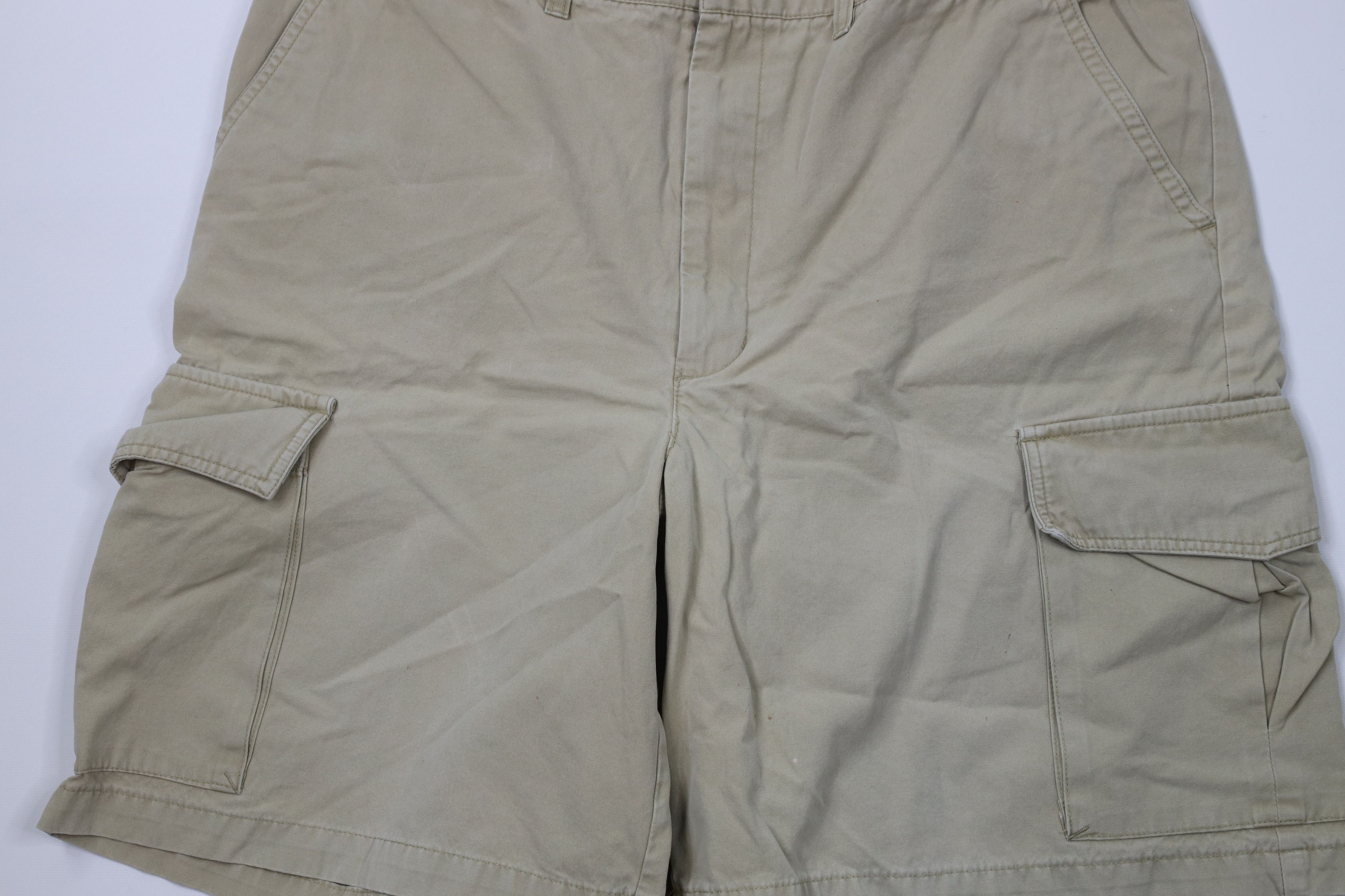 Eddie Bauer × Vintage Vintage 90s Eddie Bauer Heavyweight Cargo Shorts Cotton Size US 38 / EU 54 - 3 Thumbnail