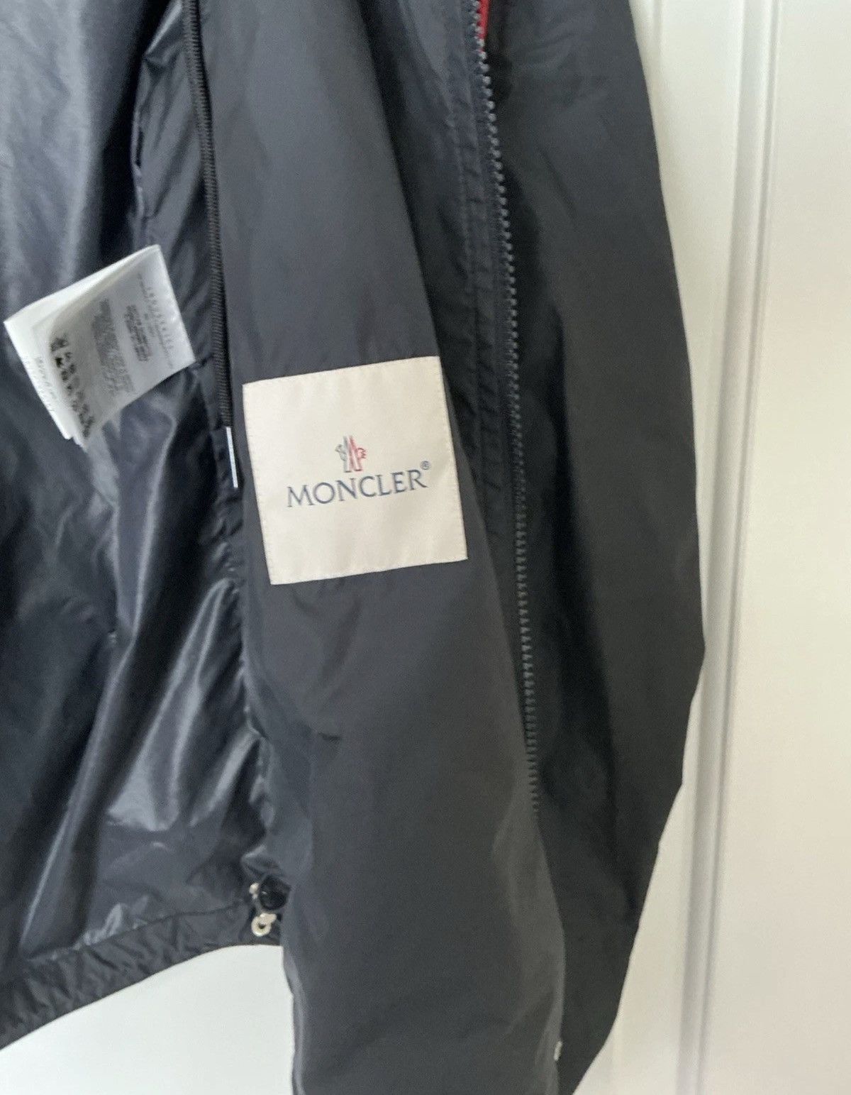 Moncler Moncler Hattab Navy Blue Logo-Appliquéd Shell Hooded Jacket Size US XL / EU 56 / 4 - 4 Thumbnail