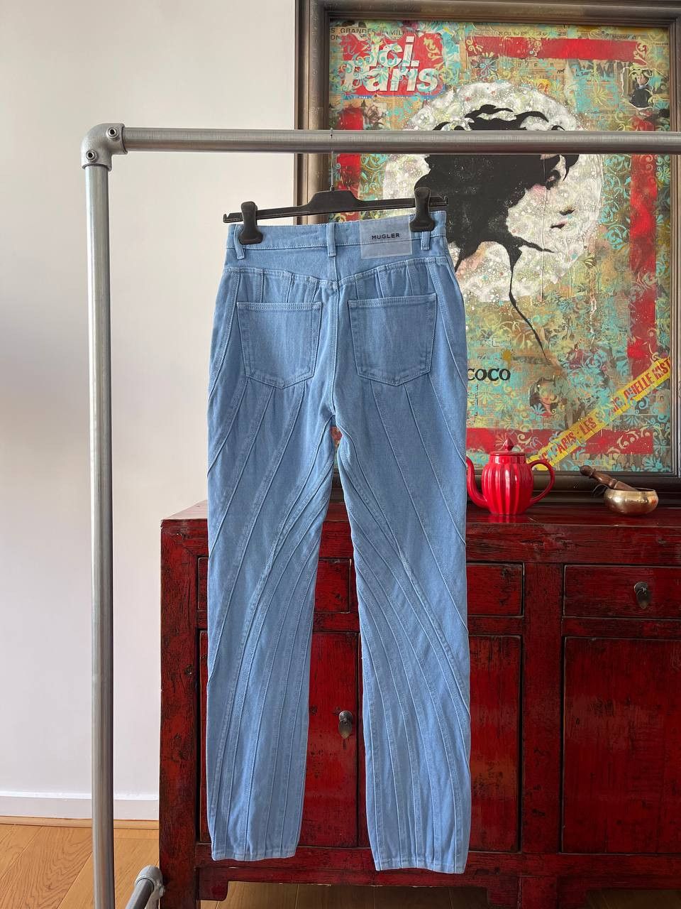 Mugler Mugler Spiral Denim Pants Size 26" / US 2 / IT 38 - 4 Thumbnail