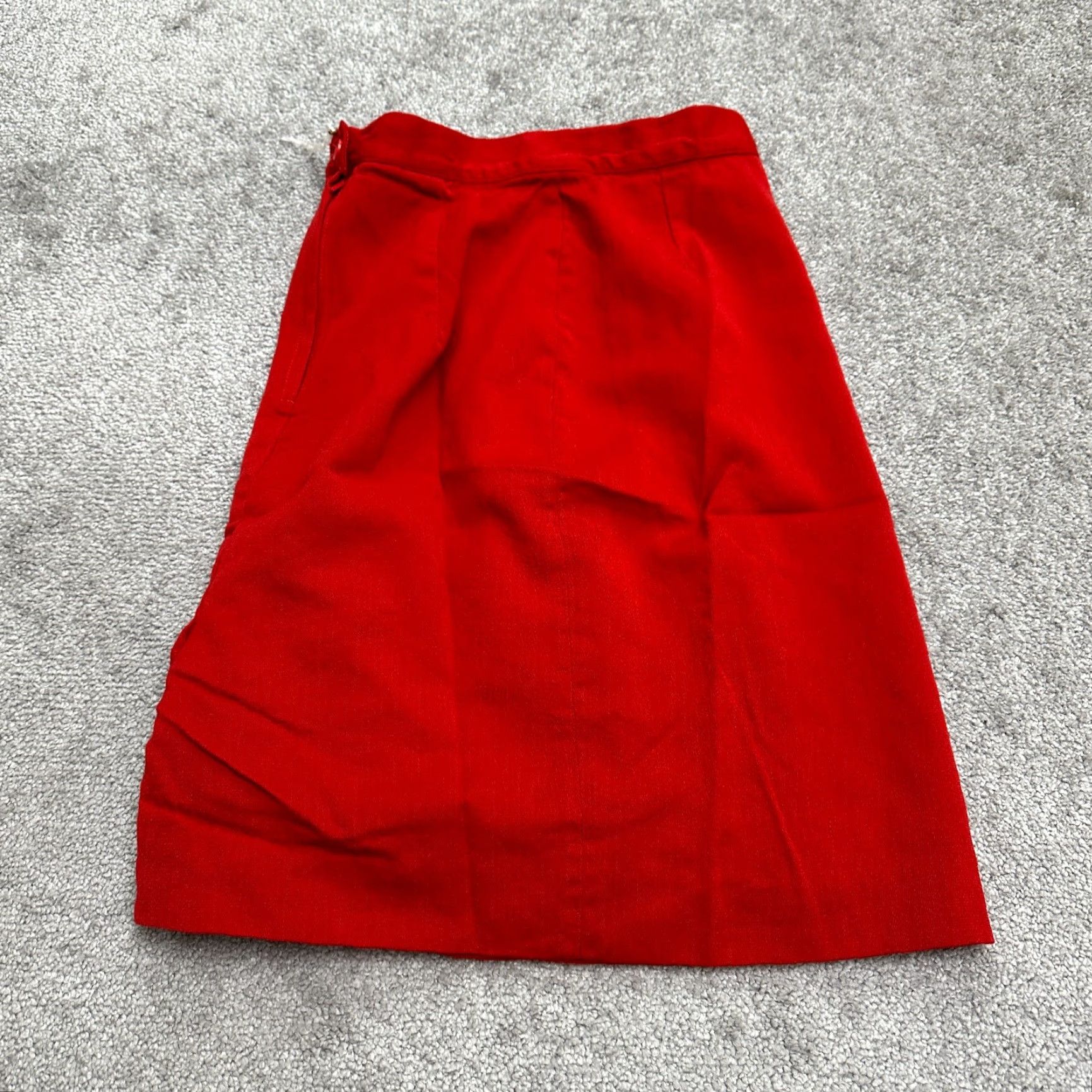 Vintage VINTAGE Alberto Makali Wool A-Line Midi Skirt Women 10 Red Lined Office 24x20.5 90s Womens Skirt Size 32" / US 10 / IT 46 - 2 Thumbnail