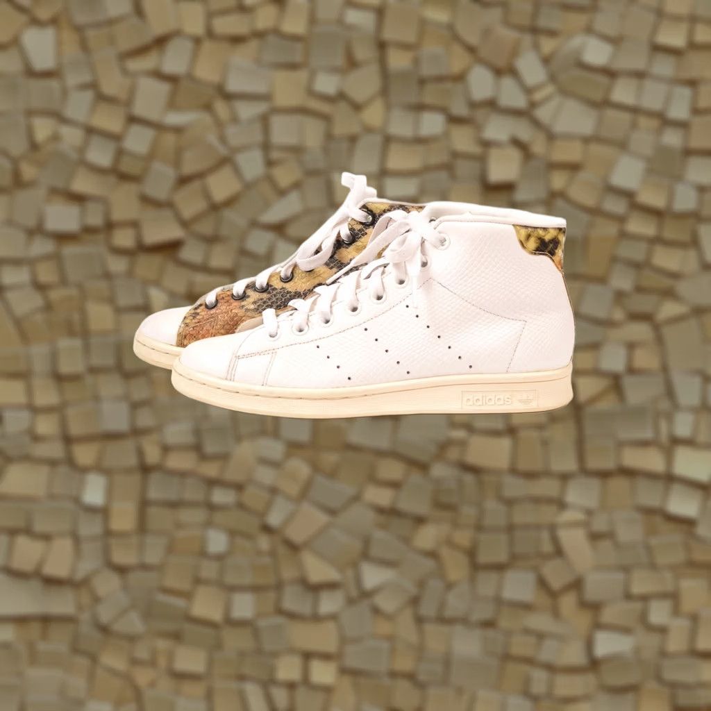Adidas Adidas Stan Smith Mid Snakeskin Sneakers Trainers S77451 Size 38 Mens Leather White Size US 5 / EU 37 - 1 Thumbnail