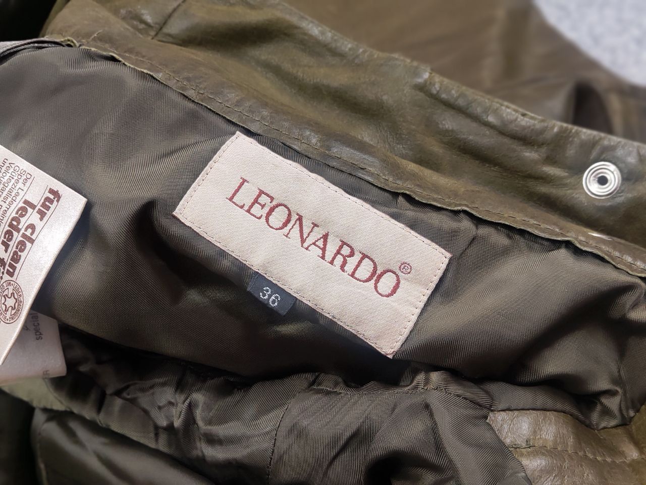 If Six Was Nine Leonardo Vintage Dark Green Faded Leather Flared Pants Y2K Size 36" / US 14 / IT 50 - 15 Thumbnail