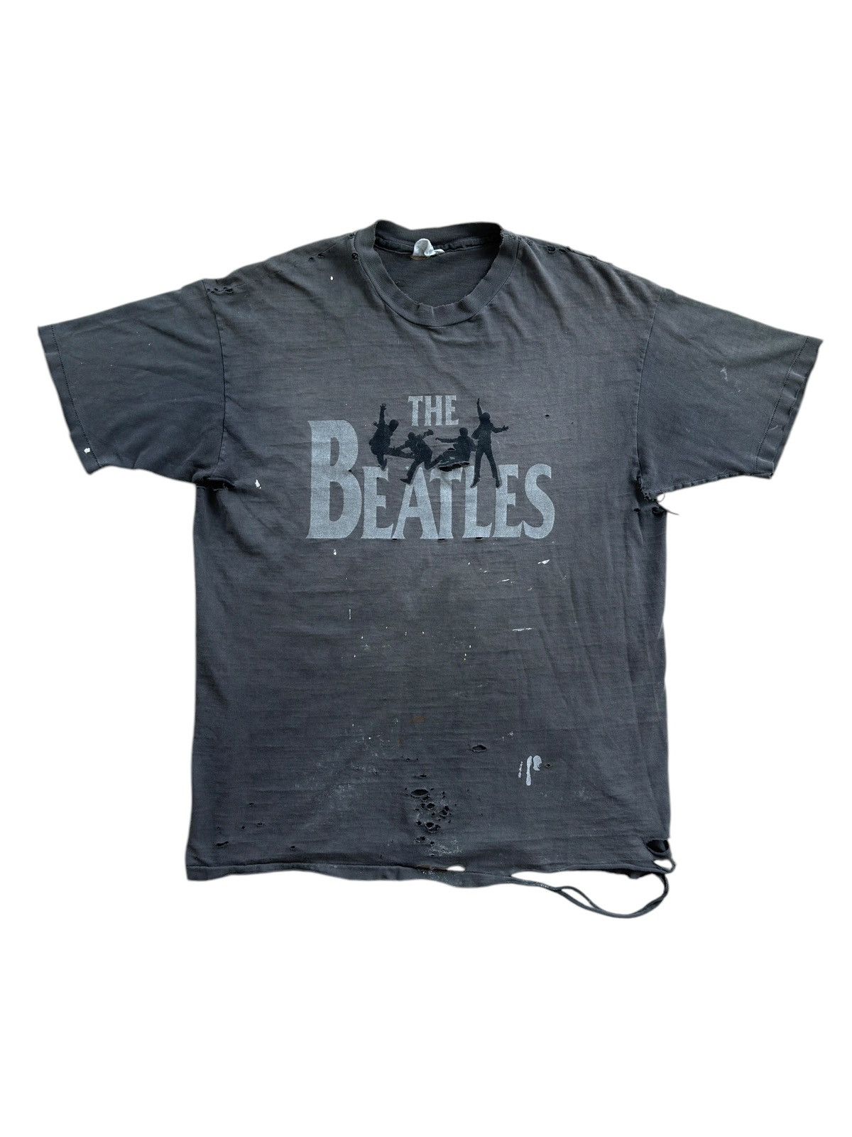 Band Tees × Vintage THRASHED Vintage The Beatles Faded Single Stitched Tee Shirt Size US XL / EU 56 / 4 - 1 Thumbnail