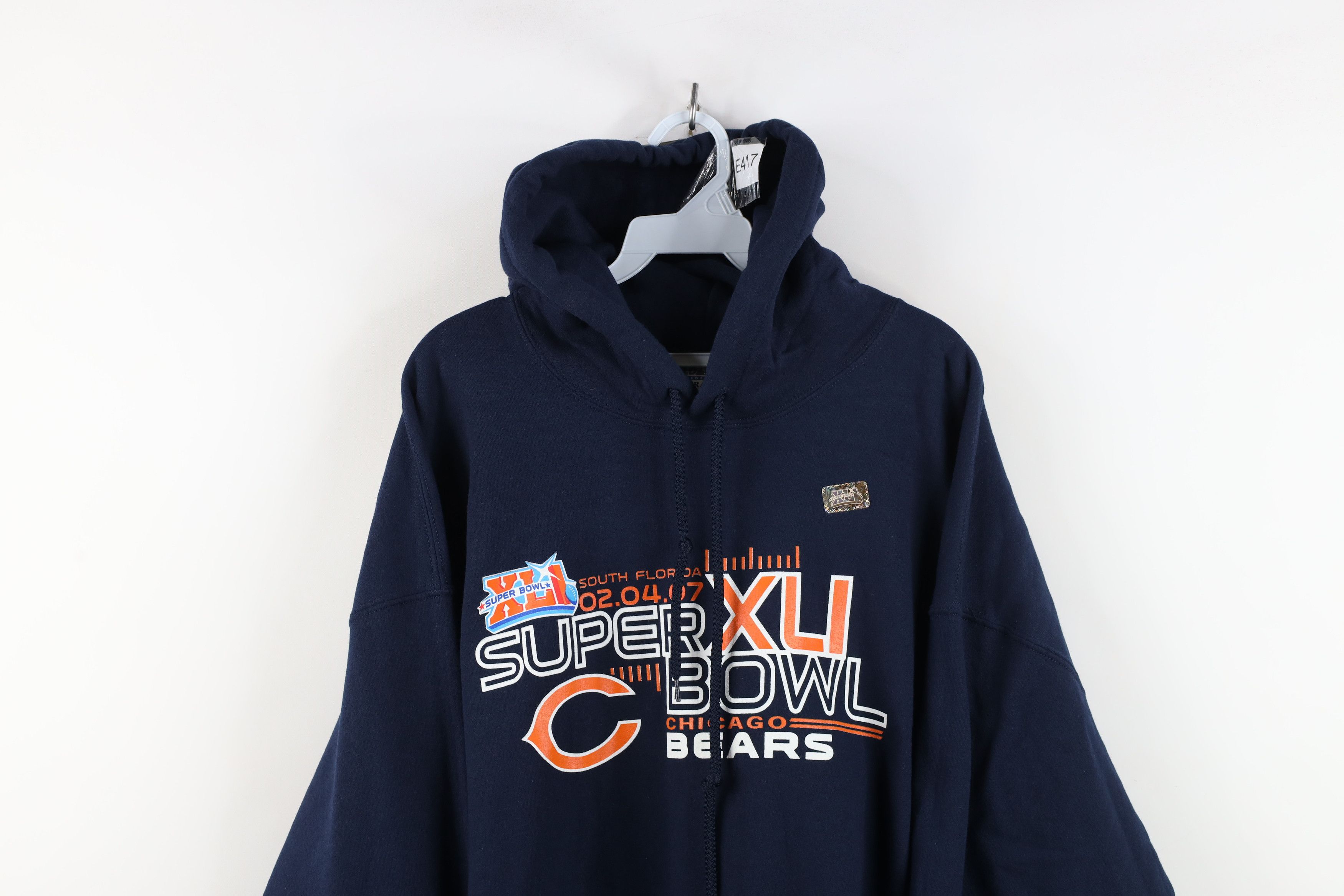 Vintage Deadstock Vintage Y2K XLI Chicago Bears Football Hoodie Blue Size US XL / EU 56 / 4 - 2 Thumbnail