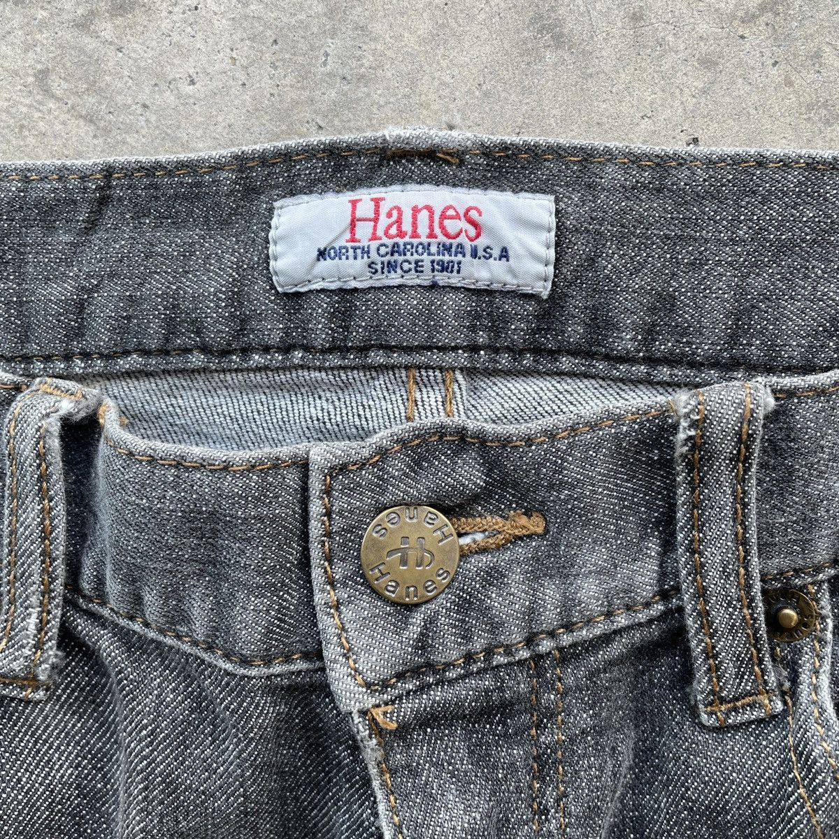Hanes W31x30.5💥 Vintage Hanes Black Faded Denim Jeans Pants Size US 31 - 5 Thumbnail