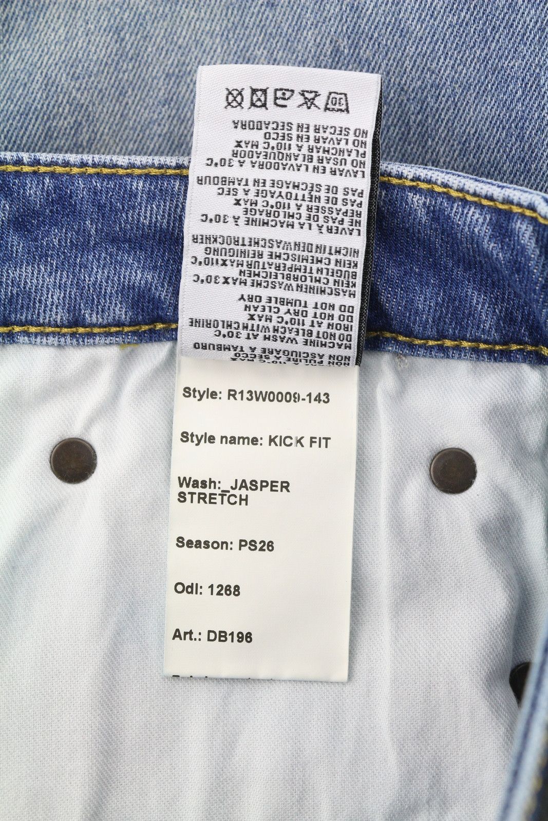 R13 KICK FIT 32 Jasper Faded Flare PS26 88282 Size 32" / US 10 / IT 46 - 10 Thumbnail
