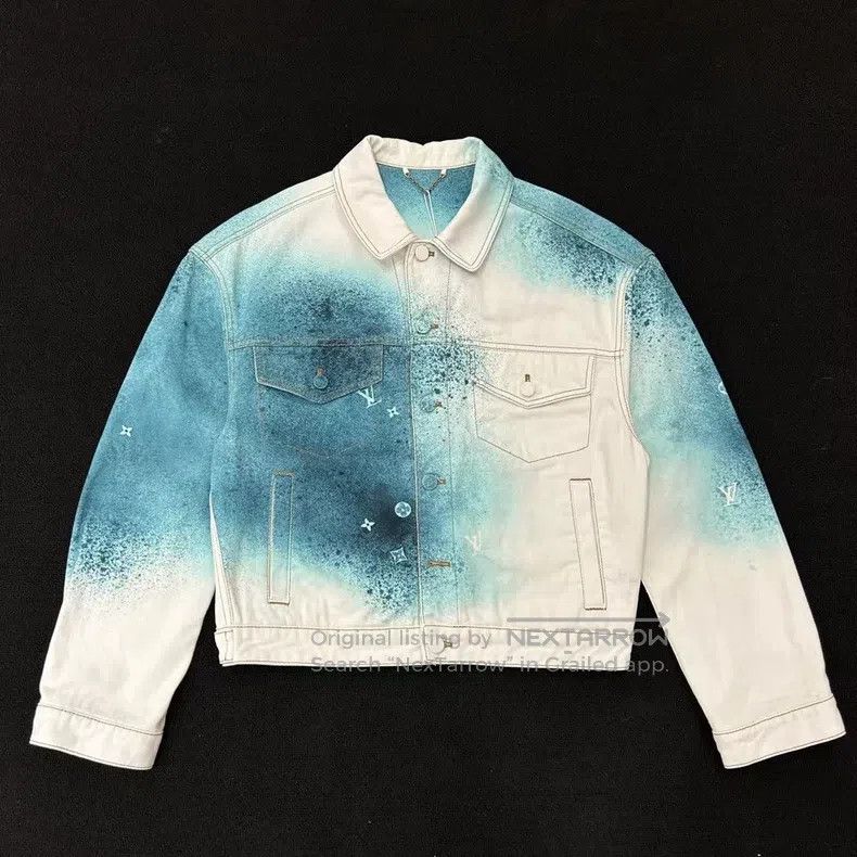 Louis Vuitton Louis Vuitton Starry Sky Ink-splashing Denim Jacket Size US S / EU 44-46 / 1 - 1 Thumbnail