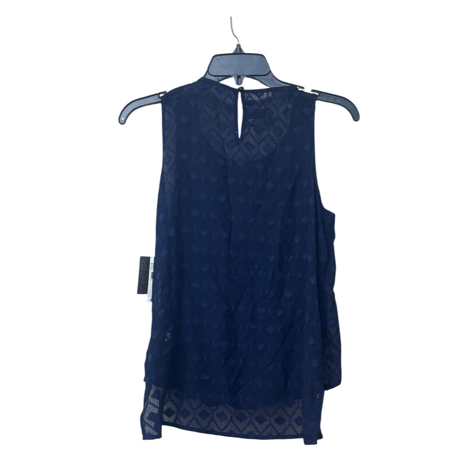 Other Iz Byer Navy Blue Textured Sleeveless Blouse W/Removable Nec Size S / US 4 / IT 40 - 9 Thumbnail