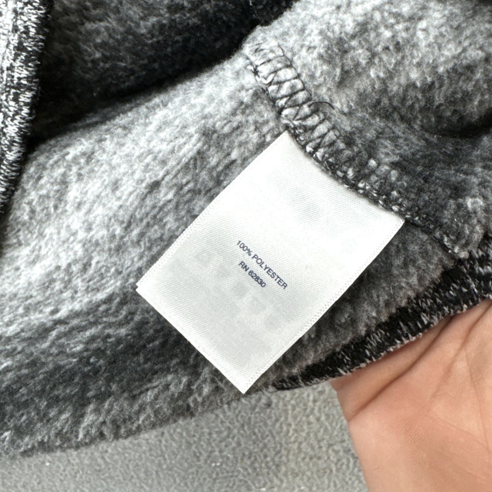 Lands' End Lands' End 1/4 Zip Fleece Jacket Black White Striped Plus 2X Women's Po Size XXL / US 16-18 / IT 52-54 - 4 Thumbnail