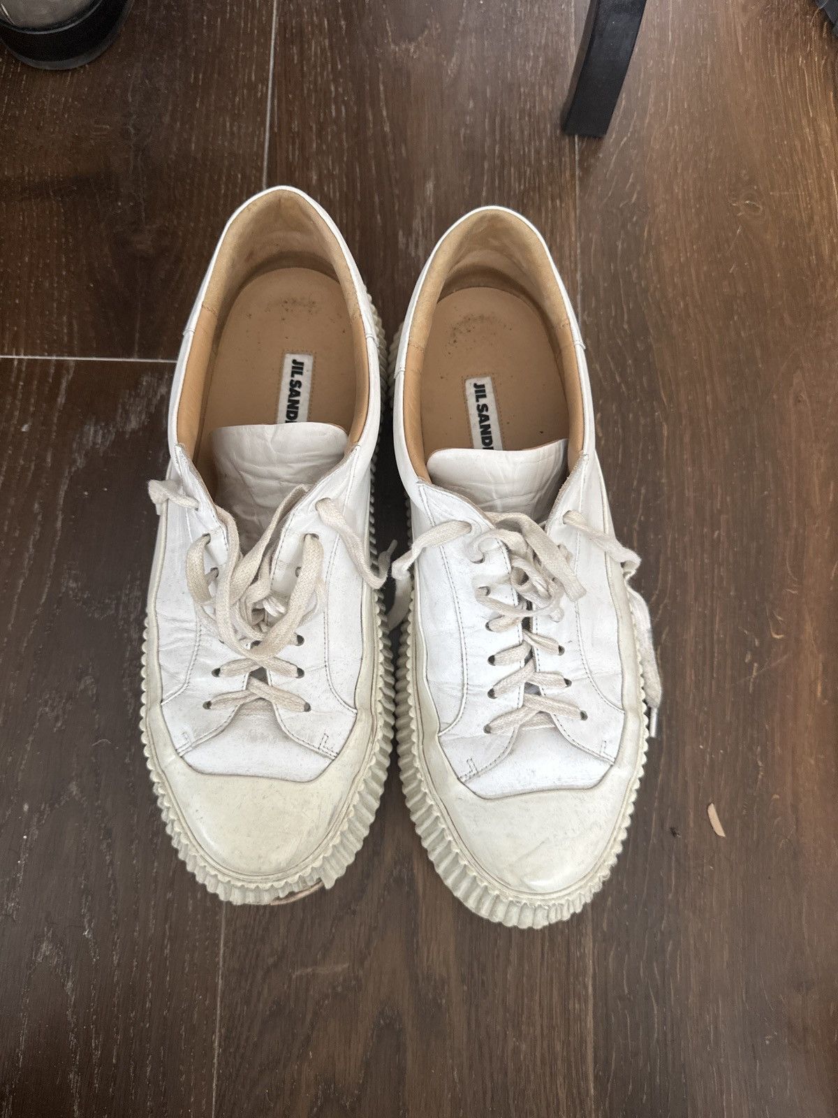 Jil Sander Jil sander Leather sneakers Vulcanized Rubber Sole Shoes Size US 11 / EU 44 - 3 Thumbnail
