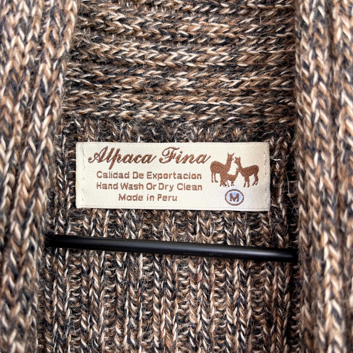 Other Alpaca Fina Chunky Ribbed Cardigan Sweater Brown Womens M Size M / US 6-8 / IT 42-44 - 5 Thumbnail