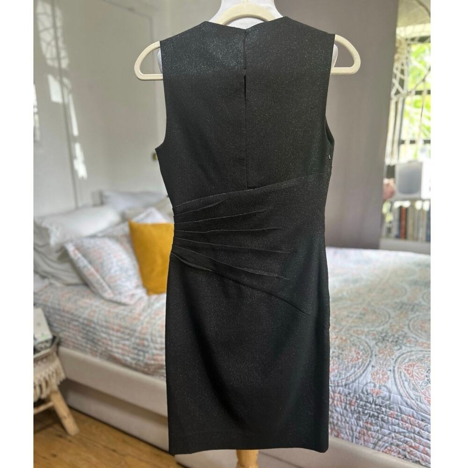 Diane von Furstenberg NWOT Diane Von Furstenberg Sparkle Little Black Dress Size 4 Size S / US 4 / IT 40 - 4 Thumbnail