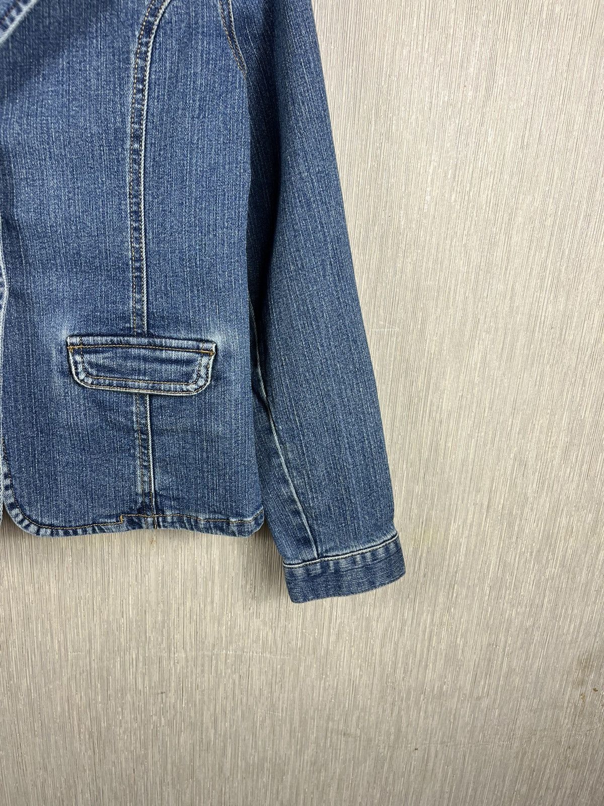 Tommy Hilfiger × Vintage Vintage Tommy Hilfiger y2k denim blazer juicy jacket floral Size L / US 10 / IT 46 - 6 Thumbnail