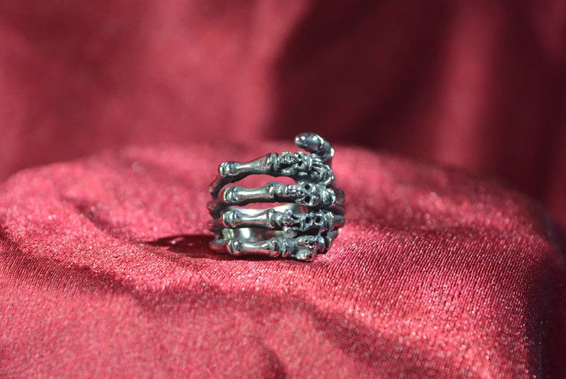 Jewelry Skull Modern Jewelry Rings Open Size Chrome Ring (Size 7-13) Size ONE SIZE - 6 Thumbnail