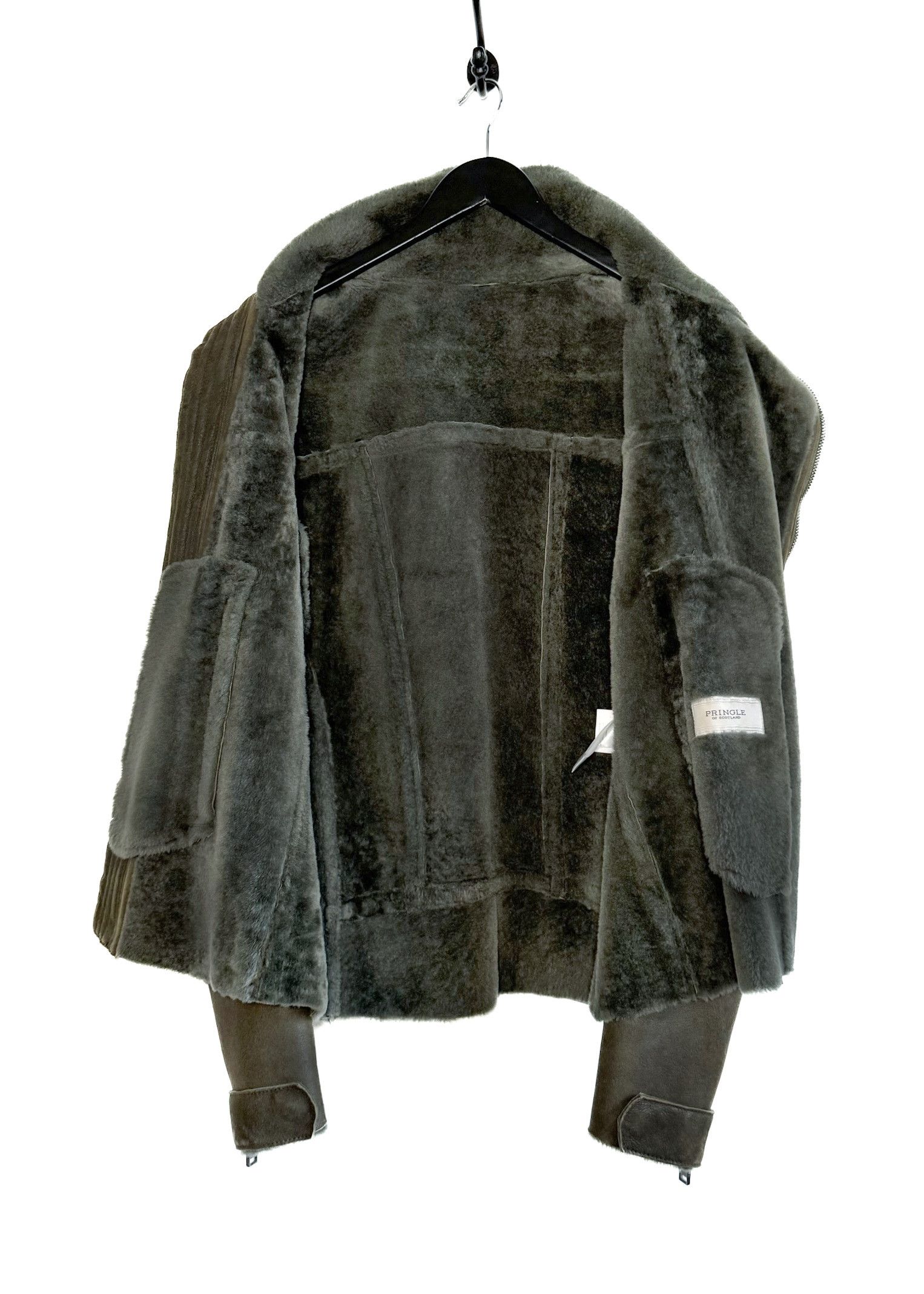 Pringle Of Scotland Pringle of Scotland Olive Green Shearling Coat Size US L / EU 52-54 / 3 - 6 Thumbnail
