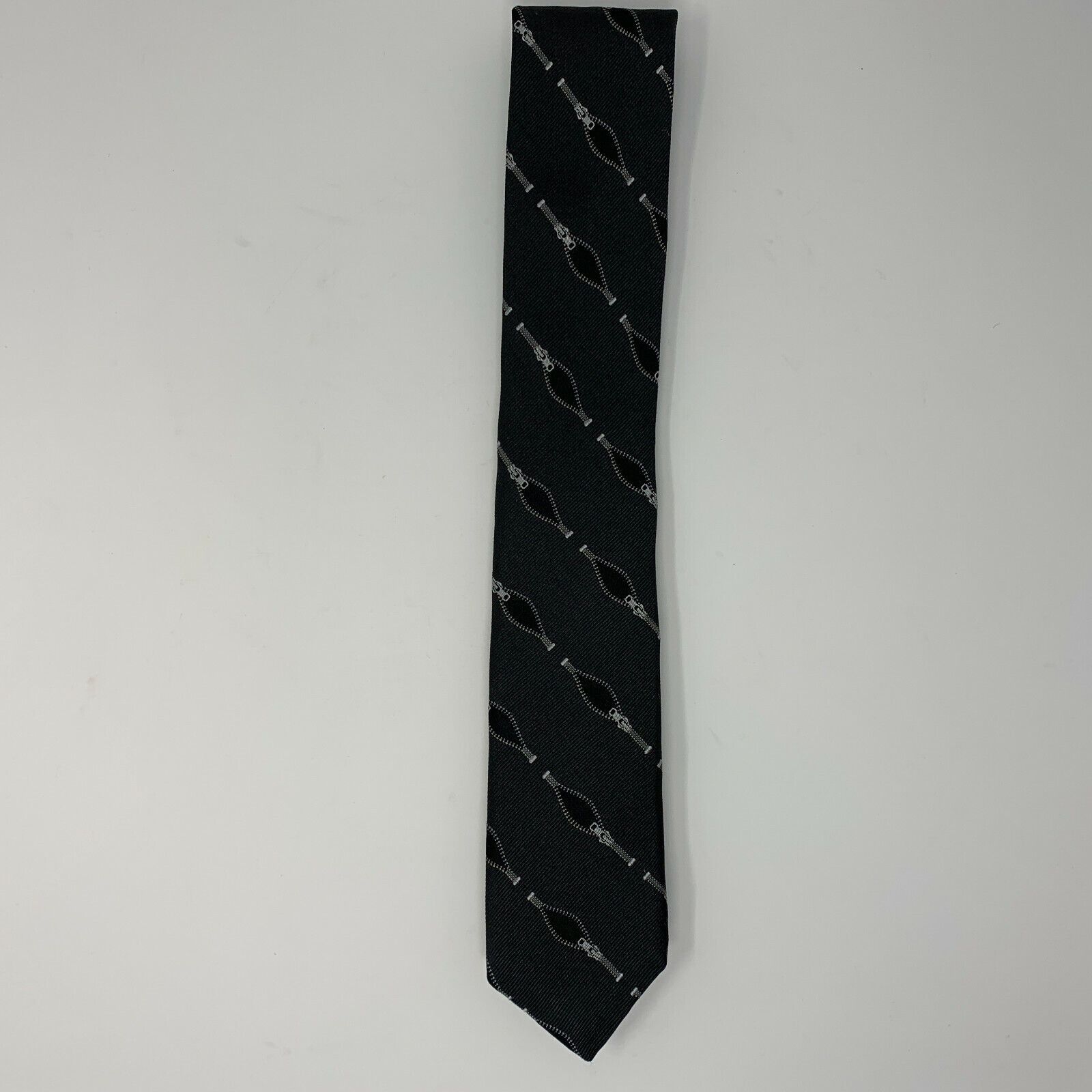 Robert Talbott Robert Talbott Novelty Zipper Skinny Necktie Silk Black Size ONE SIZE - 2 Thumbnail