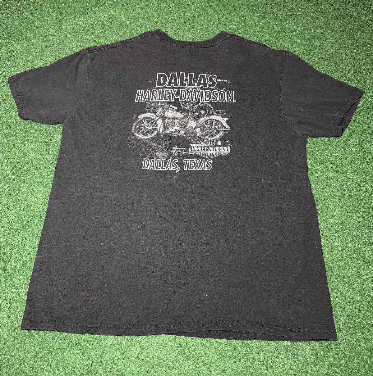 Harley Davidson × Vintage Harley Davidson Dallas Texas Flame Biker Grunge T Shirt Size US XL / EU 56 / 4 - 4 Thumbnail