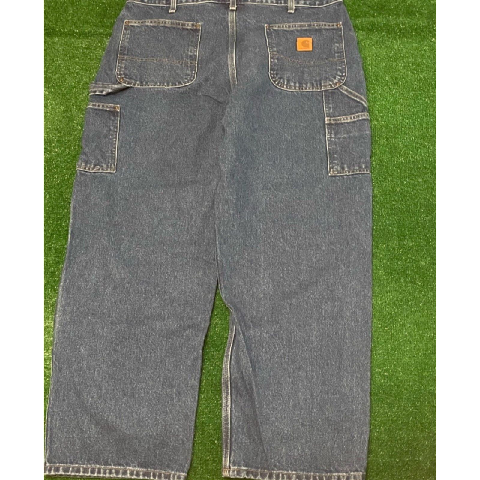 Carhartt VINTAGE Carhartt Double Knee Denim Jeans Mens 38 Regular 30 Inseam Blue Hip Hop Work Wear 90s Y2K Grunge Punk USA Size US 38 / EU 54 - 4 Thumbnail