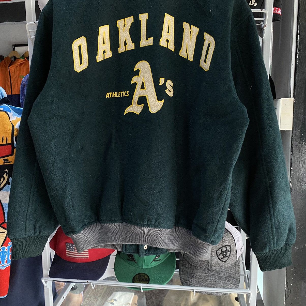 MLB Oakland Athletics A’s Vintage 90s MLB Varsity Jacket LL Size US XL / EU 56 / 4 - 5 Thumbnail