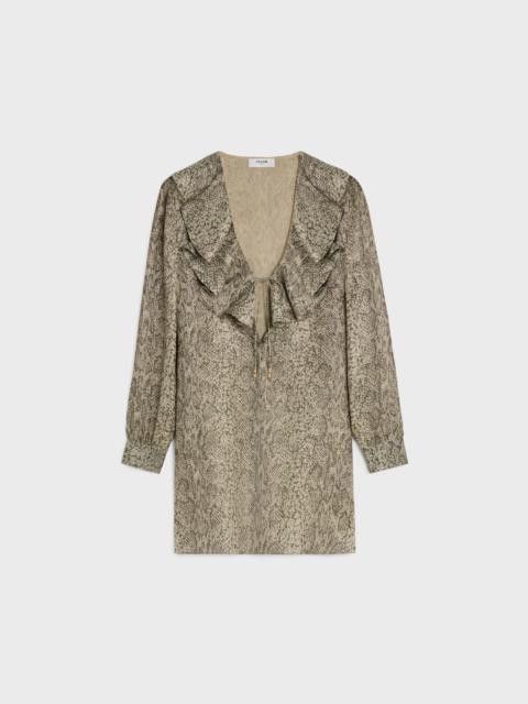 Celine o1w1db10125 2R78I433L Crepe Lame Jabot Dress in Light Brown Size XXS / US 00 / IT 34 - 1 Thumbnail