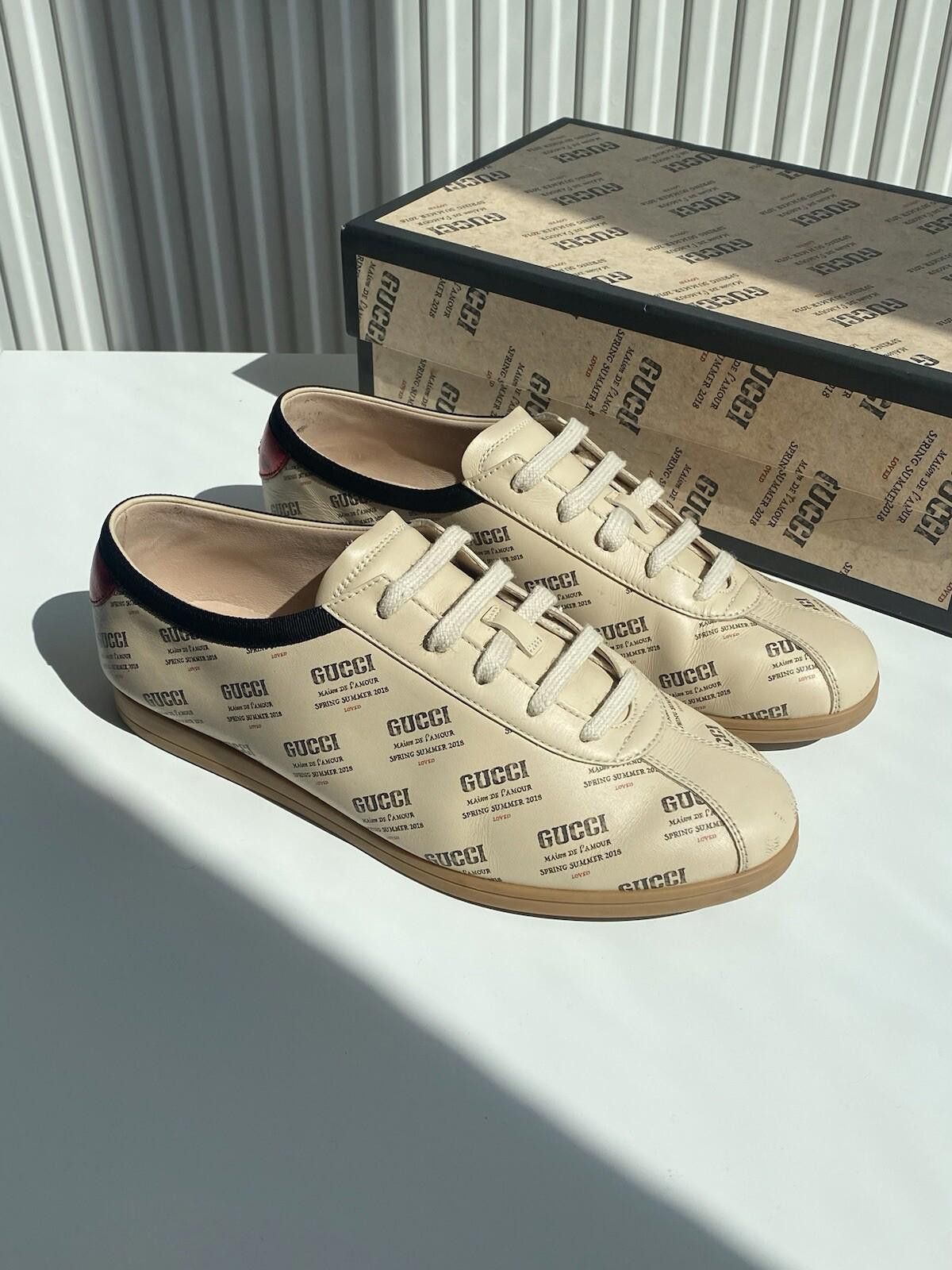 Gucci 2018 Gucci Falacer Loved CalfSkin Women’s US8.5 Size US 6 / IT 36 - 1 Thumbnail