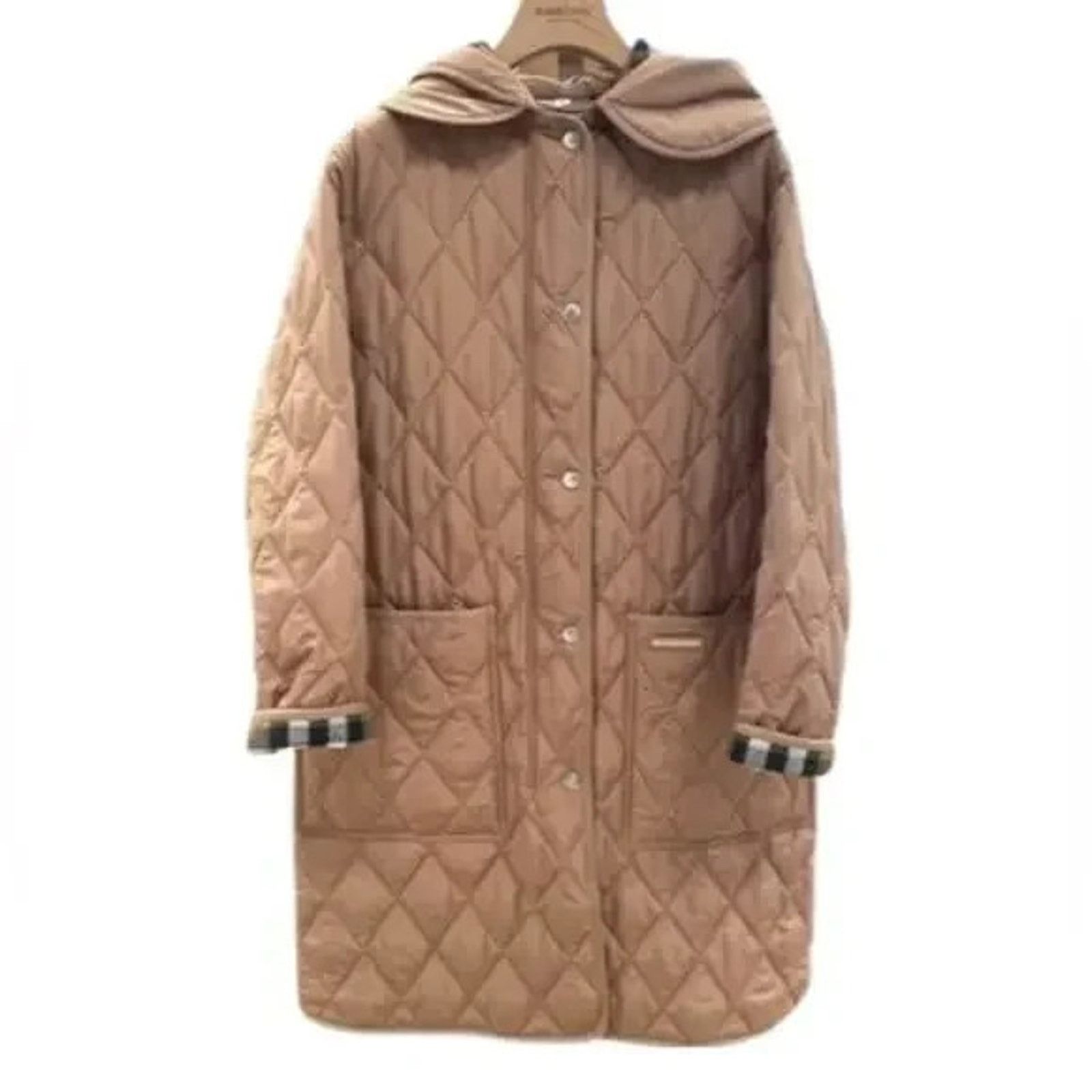 Burberry BURBERRY PARKGATE BEIGE HOODED QUILTED LONG JACKET L $2K Size L / US 10 / IT 46 - 1 Thumbnail