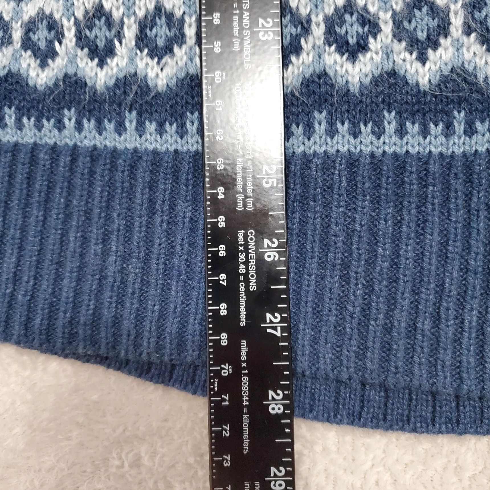 Chaps Chaps Sweater Women L Blue Nordic Long Sleeve Knit Pullover Side Slit Winter Size L / US 10 / IT 46 - 7 Thumbnail