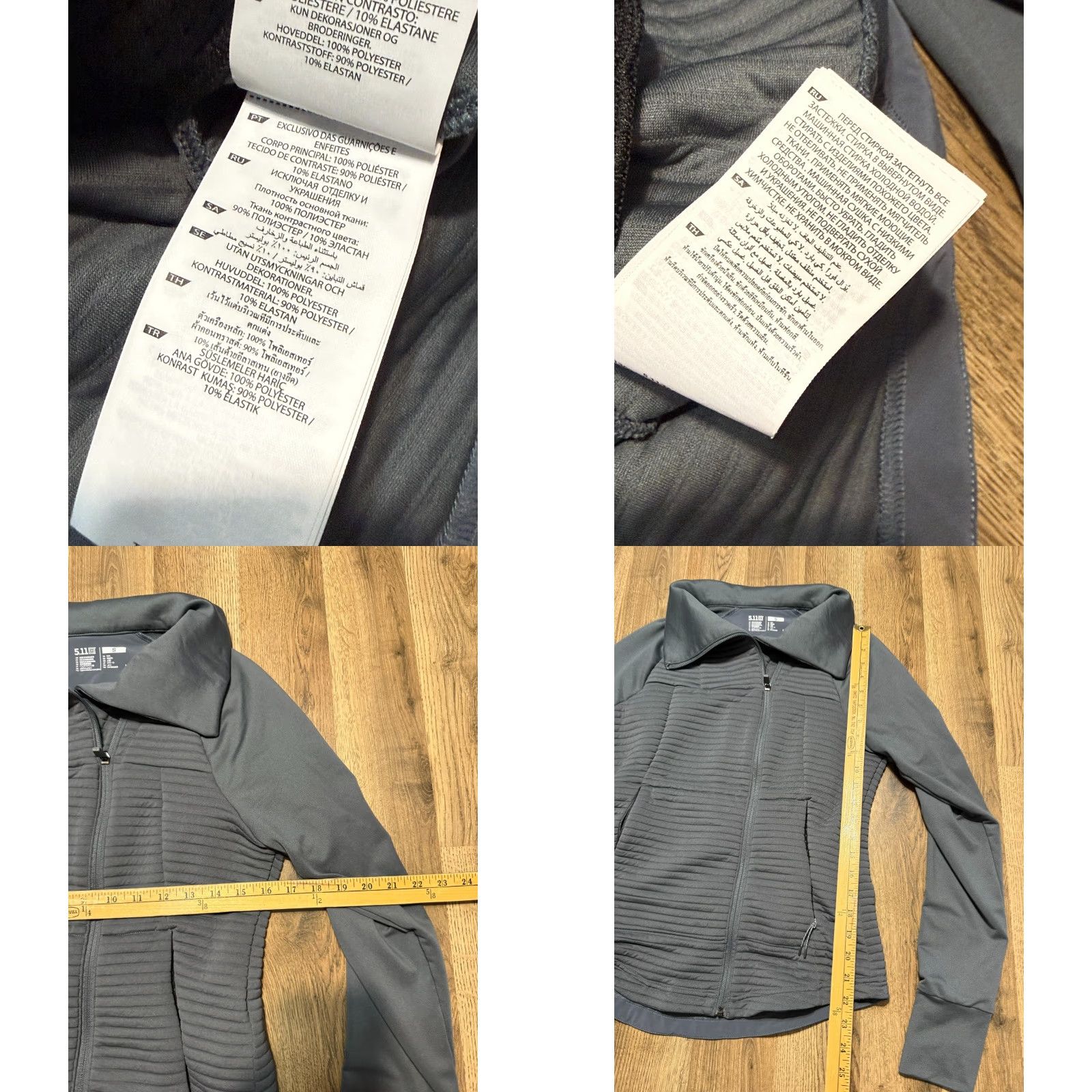 Vintage 5.11 Tactical Sweater Women's Size Small Gray Full Zip Up Long Sleeve Pockets Size S / US 4 / IT 40 - 8 Thumbnail