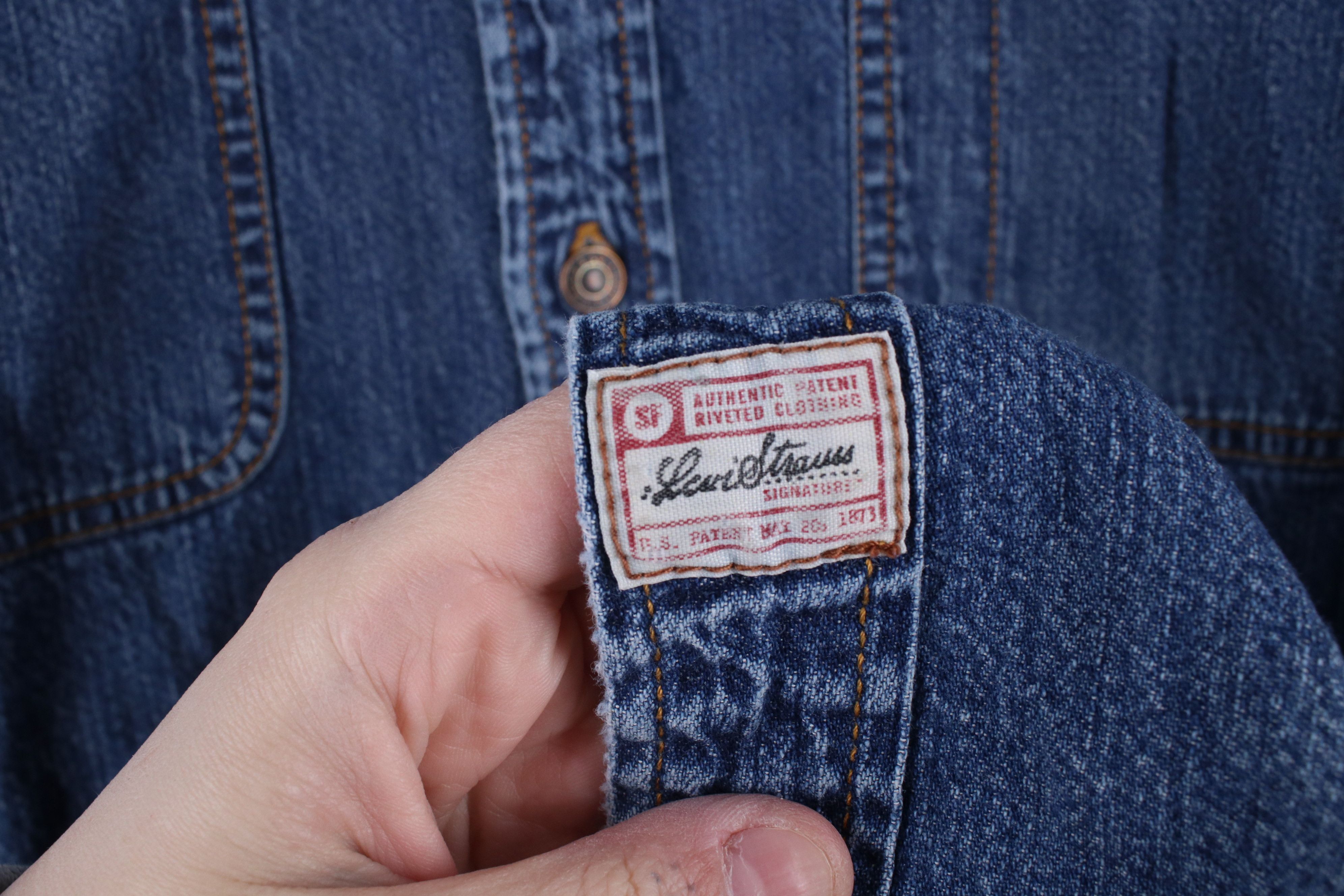 Levi's × Vintage Vintage Y2K 2003 Levis Denim Jean Collared Button Shirt Size US L / EU 52-54 / 3 - 8 Thumbnail