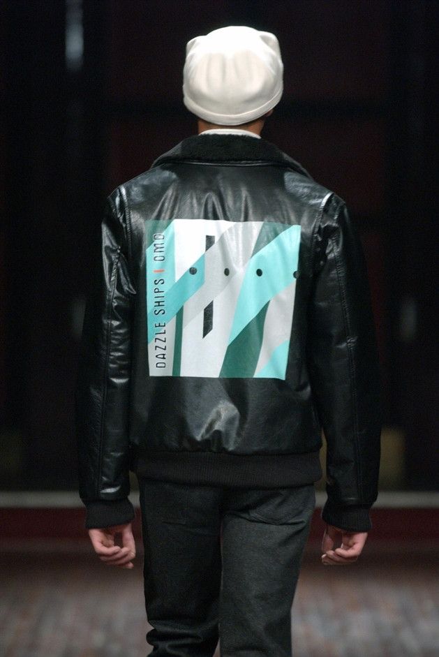 Raf Simons AW03 Dazzle Ships | OMD leather jacket Size US M / EU 48-50 / 2 - 1 Thumbnail