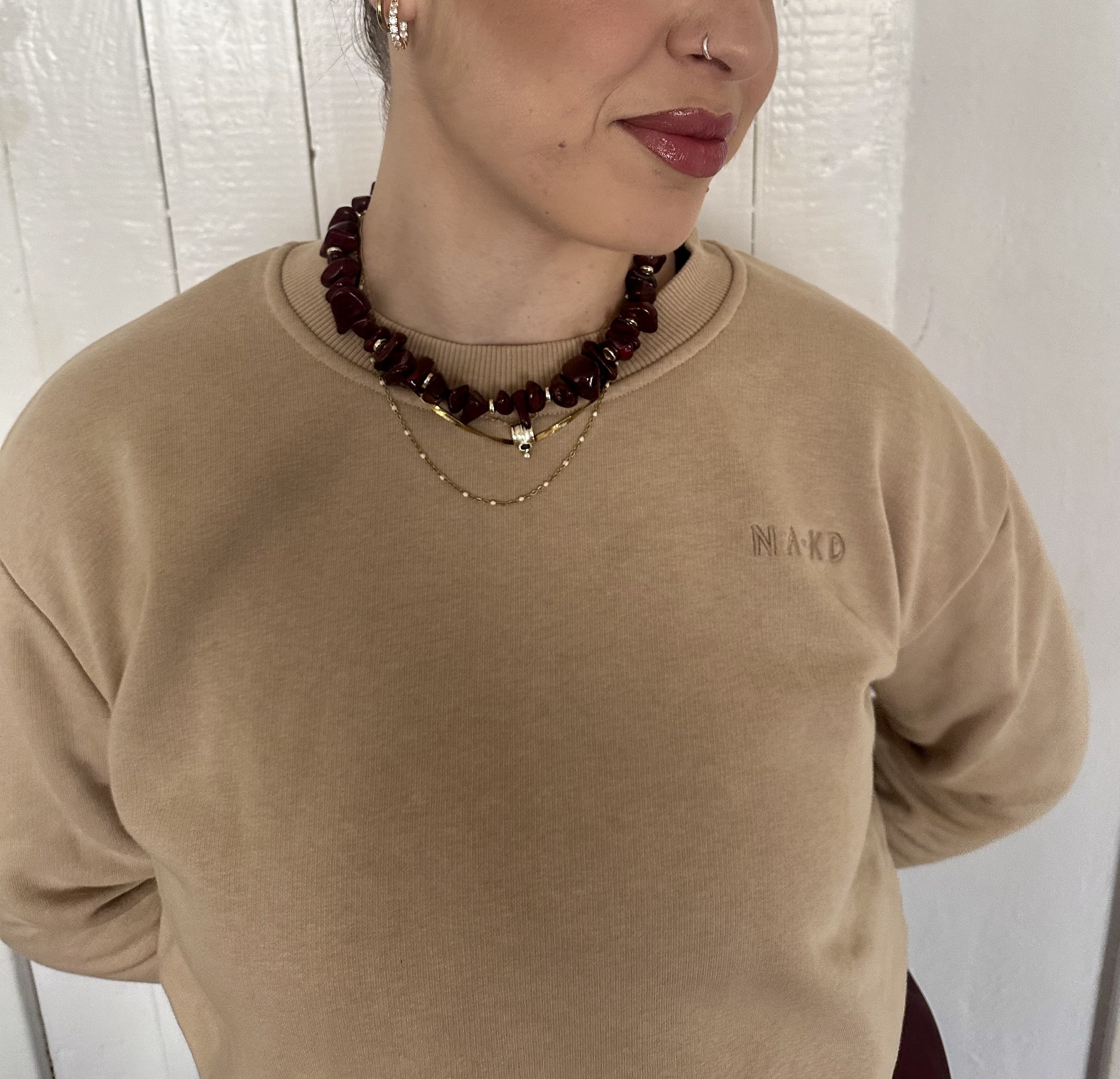 Handmade Vintage necklace with stones Size ONE SIZE - 1 Thumbnail