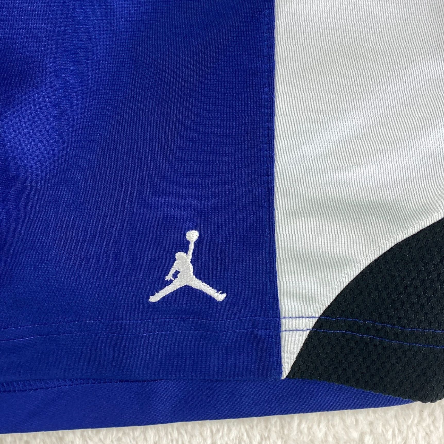 Nike VINTAGE Nike Air Jordan Shorts Jumpman Athletic Blue White Black VTG Mens XXL Short Size US 39 - 4 Thumbnail