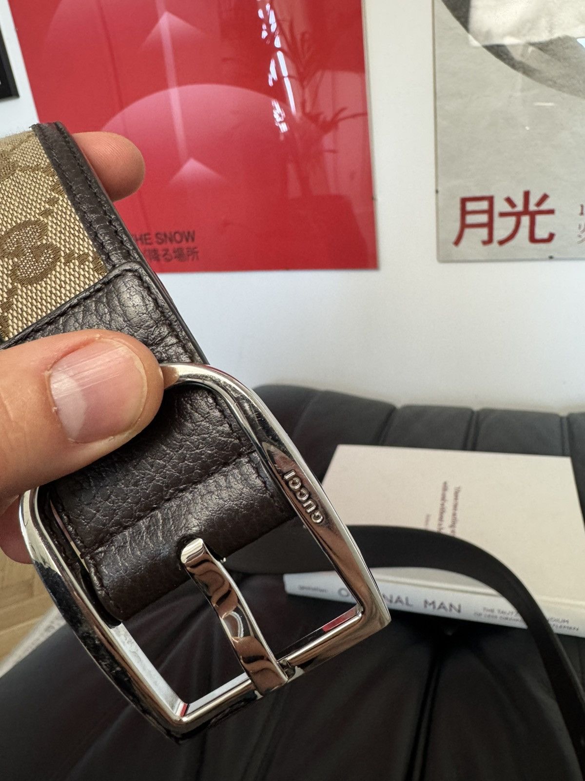 Gucci Gucci GG Monogram Supreme Designer Belt High End Luxury Rare Size ONE SIZE - 4 Thumbnail