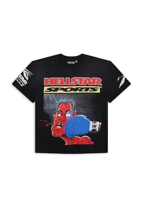 image of Hellstar Sports Knock-Out T-Shirt in Black, Men's (Size Large)
