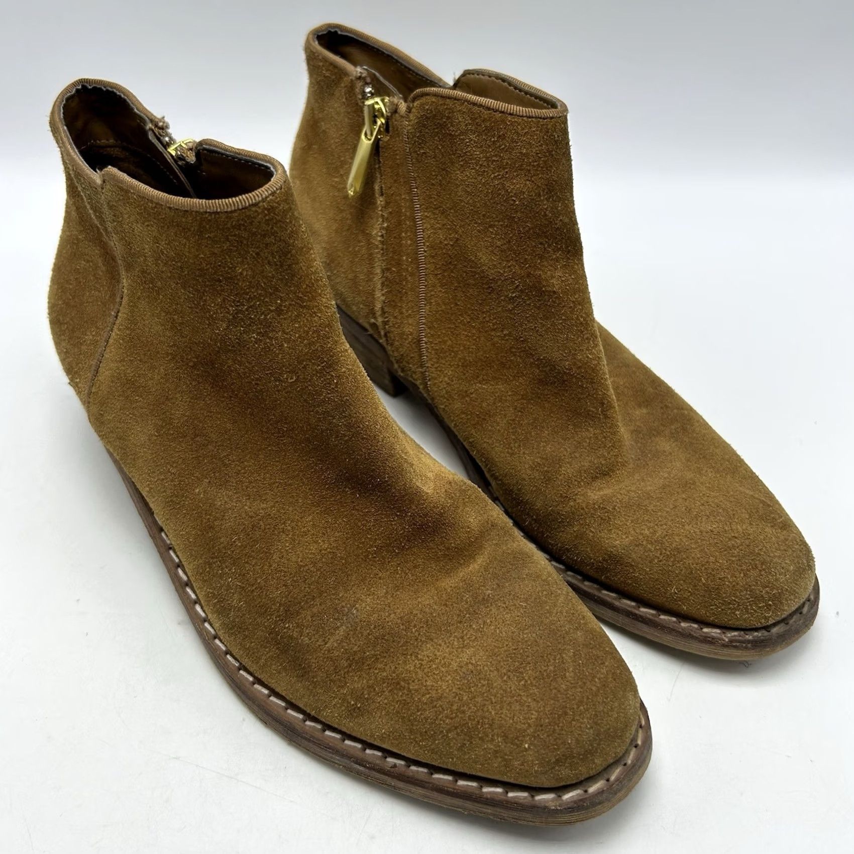 Sam Edelman Sam Edelman Mercer Women 6.5 Suede Leather Tan Brown Western Ankle Boot Size US 7 / IT 37 - 3 Thumbnail