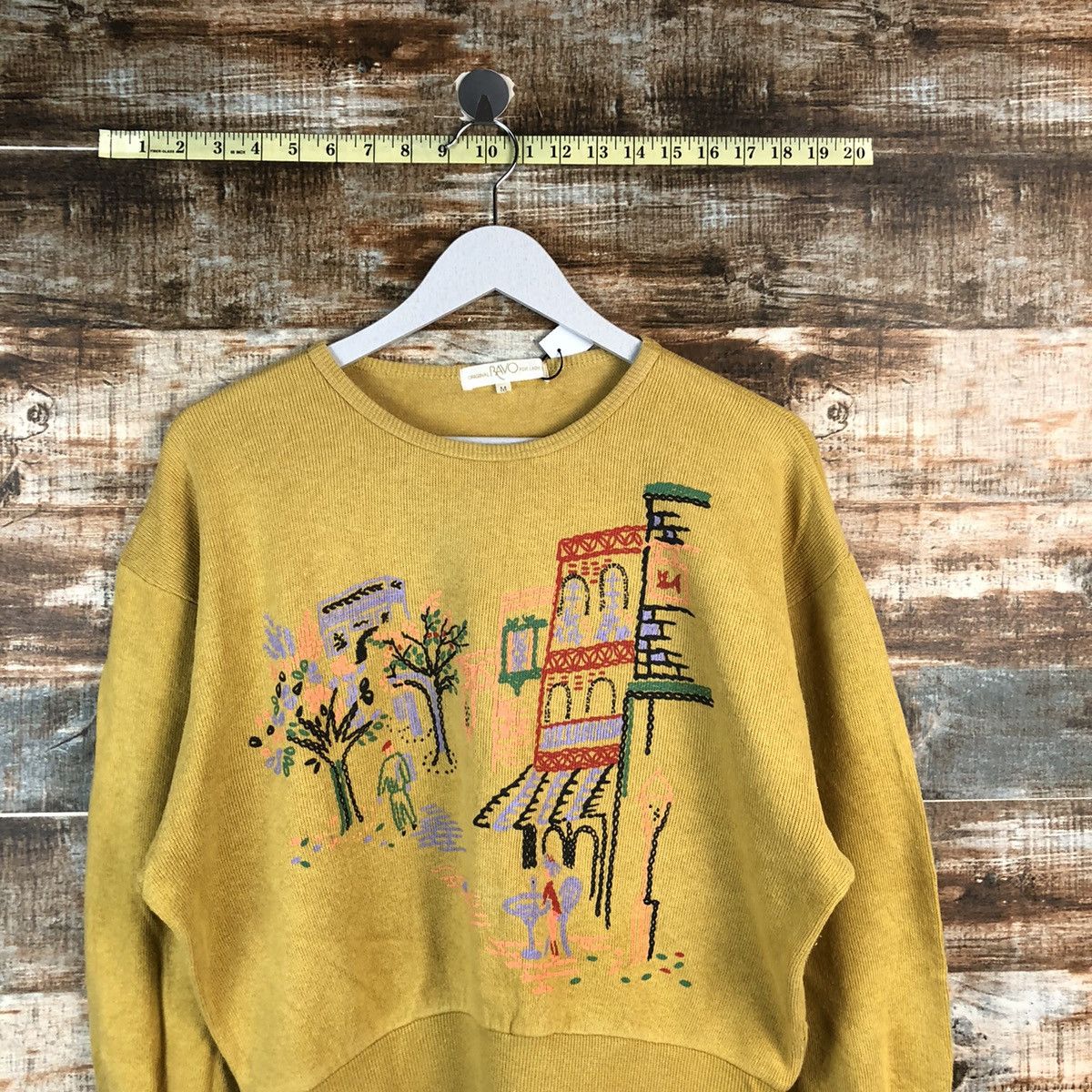 Homespun Knitwear × Japanese Brand Bavo vintage for ladies Yellow Knitwear #A2476 Size M / US 6-8 / IT 42-44 - 2 Thumbnail