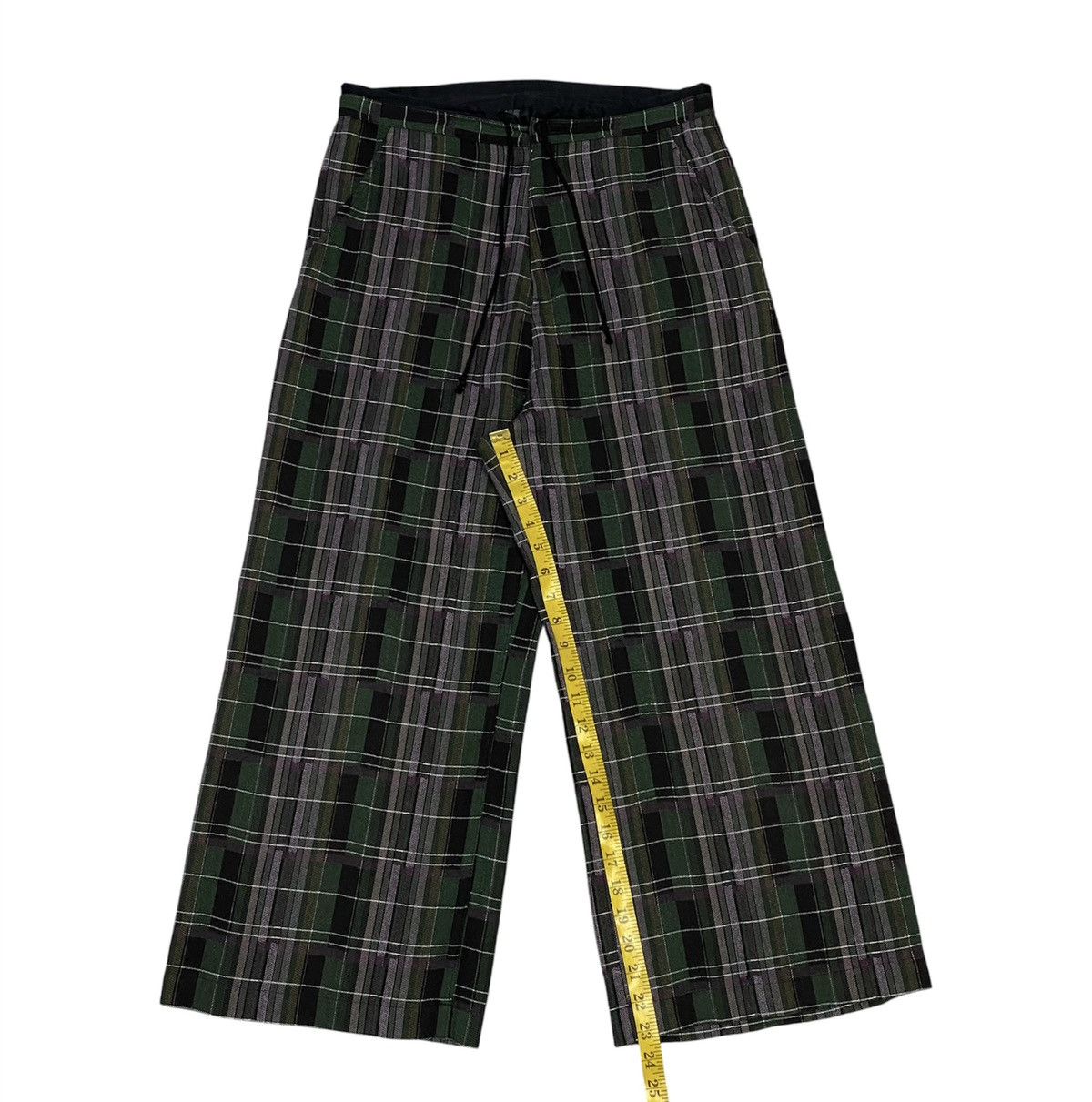Y's Y’s Yohji Yamamoto Tartan Check Wide-Leg Trousers Size US 31 - 15 Thumbnail