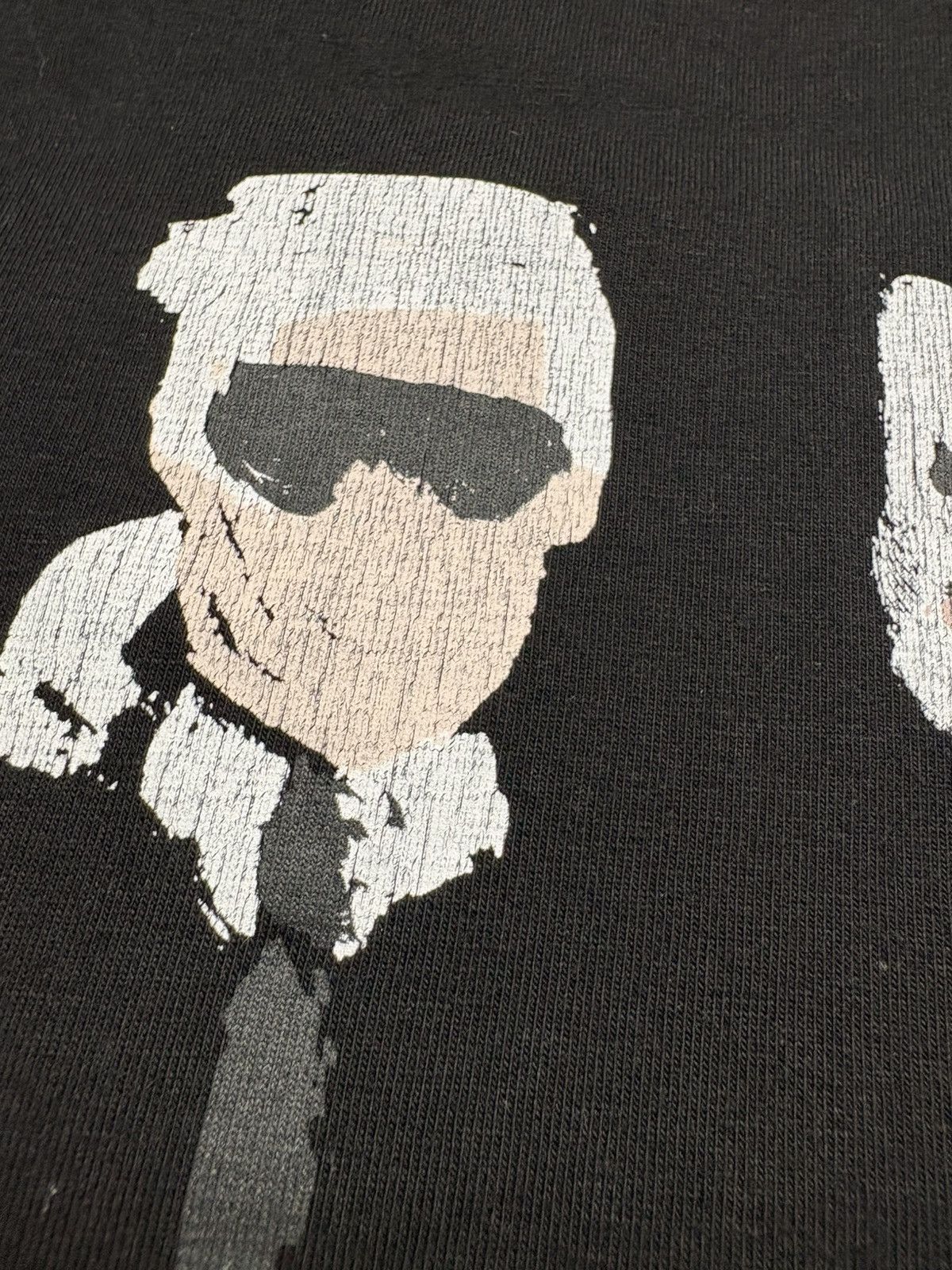 Karl Lagerfeld Karl Lagerfeld Graphic Cat Tee Black Made in Portugal Y2K Size S / US 4 / IT 40 - 6 Thumbnail