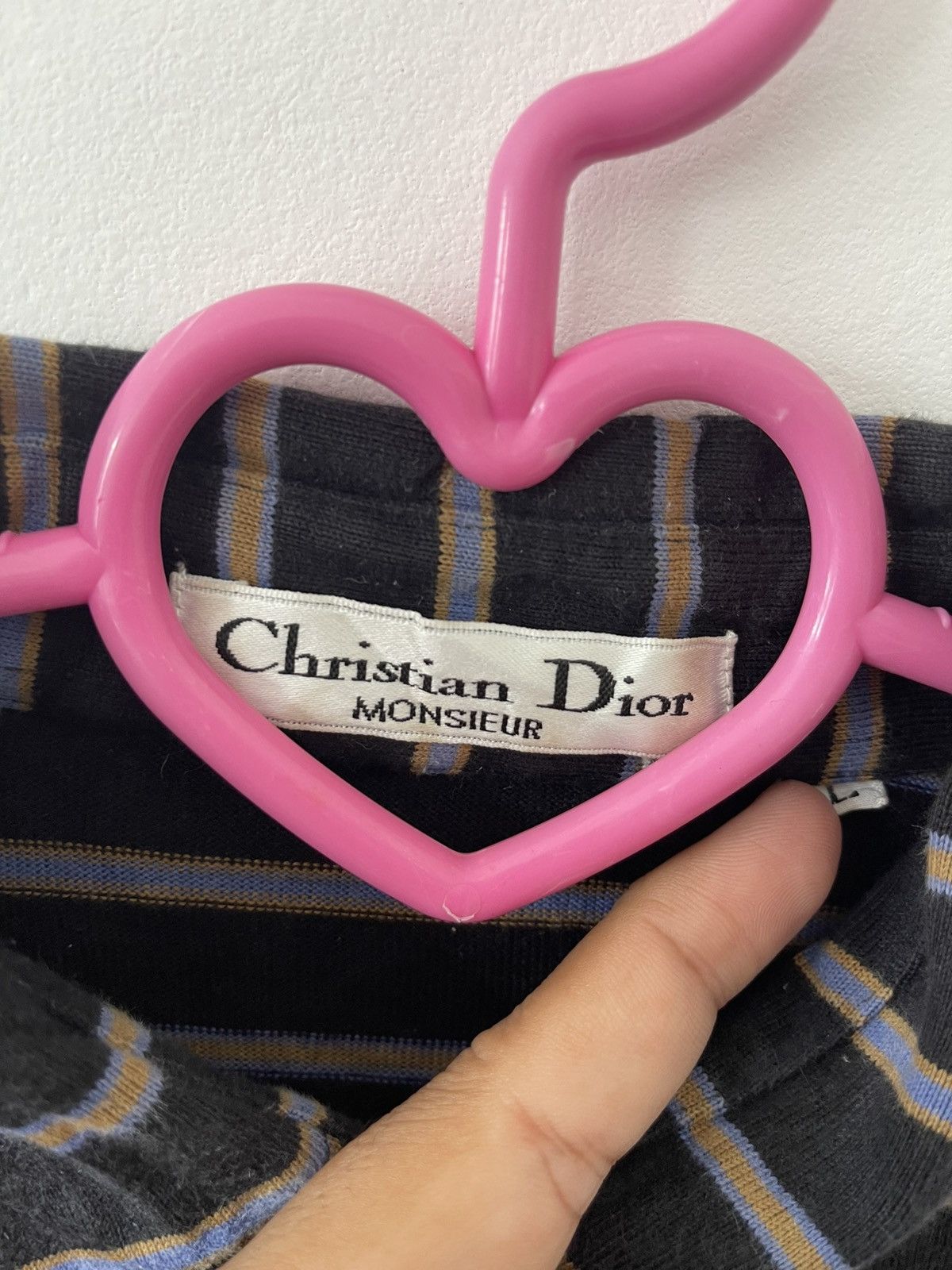 Christian Dior Monsieur Rare Vintage CHRISTIAN DIOR MONSIEUR Striped Polo Tee Size US L / EU 52-54 / 3 - 4 Thumbnail