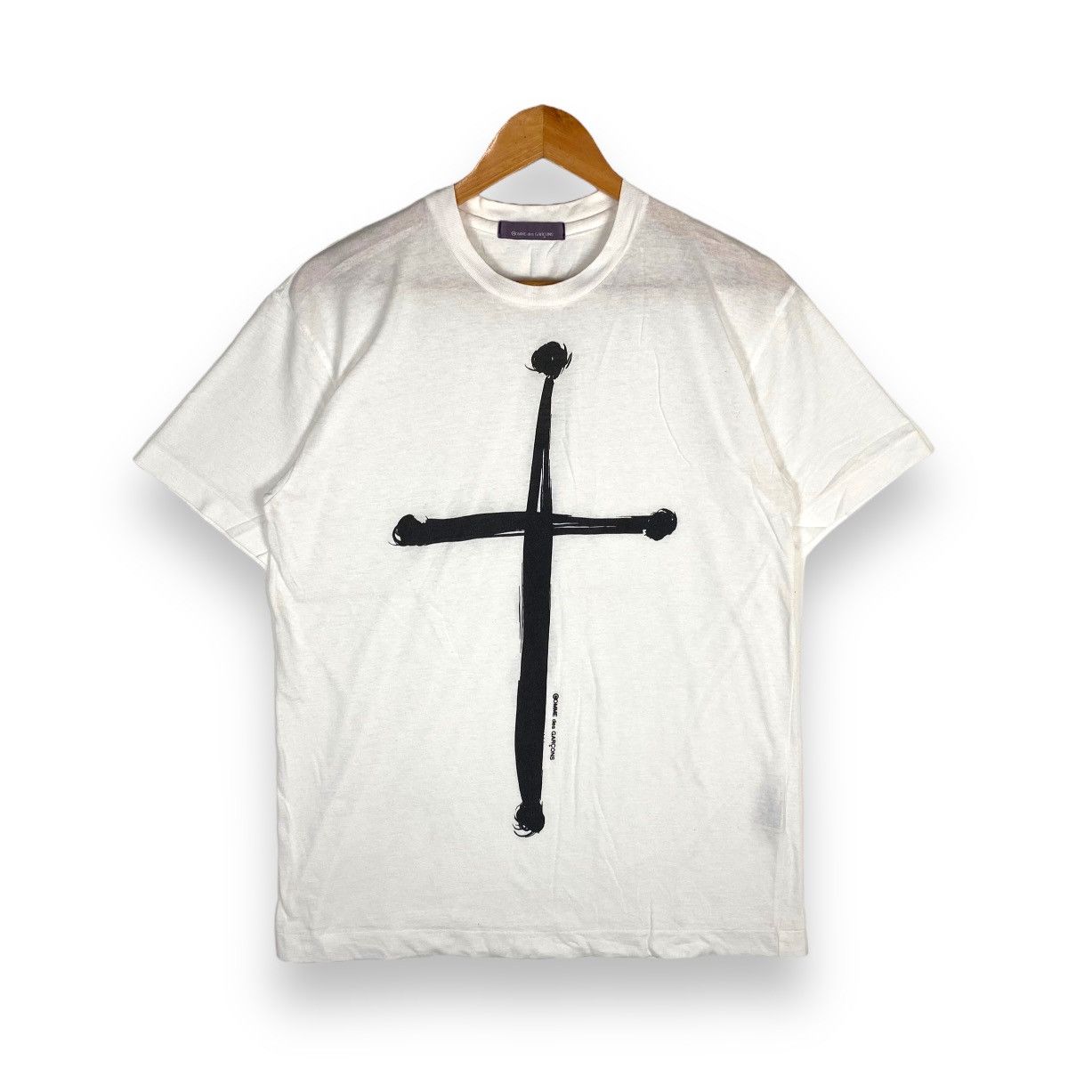 image of 10 Corso Como x Comme Des Garcons Vintage Ad1992 Cdg Cross Tee in White, Men's (Size Medium)