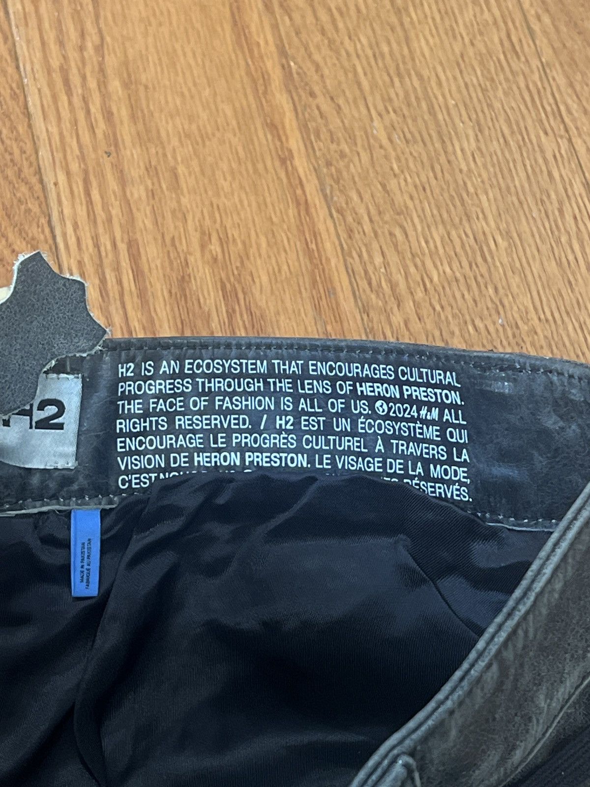 Heron Preston H2 leather shorts