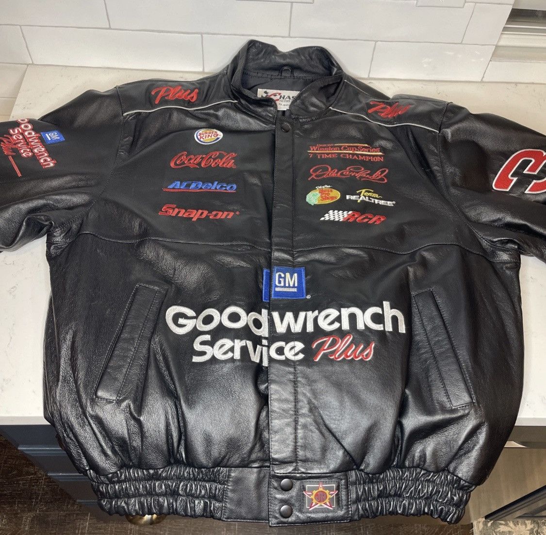 Chase Authentics Dale Earnhardt Chase Authentic Leather Jacket XL VGC Size US XL / EU 56 / 4 - 7 Thumbnail