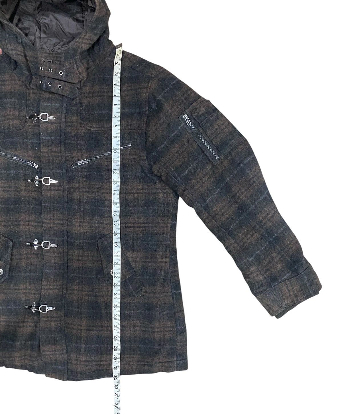 Japanese Brand Vintage CREATE BAREFOOT Plaid Wool Hoodie Jacket Size US XL / EU 56 / 4 - 16 Thumbnail