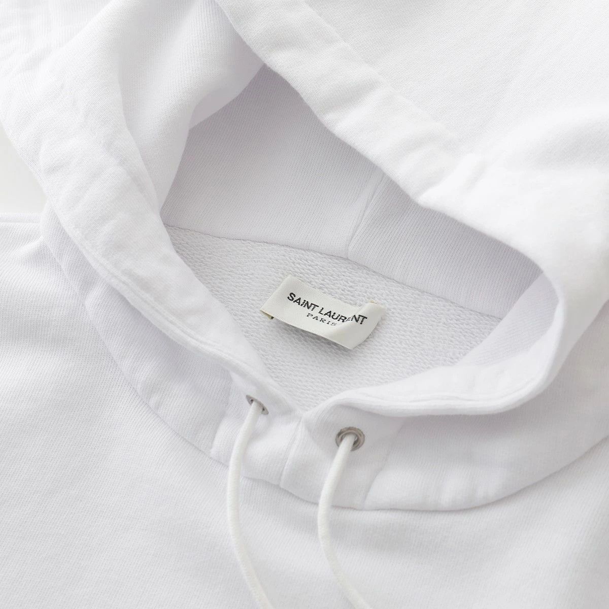Saint Laurent Paris o1s1wg110924 Unisex Rive Gauche Hoodie in White Size US M / EU 48-50 / 2 - 8 Thumbnail