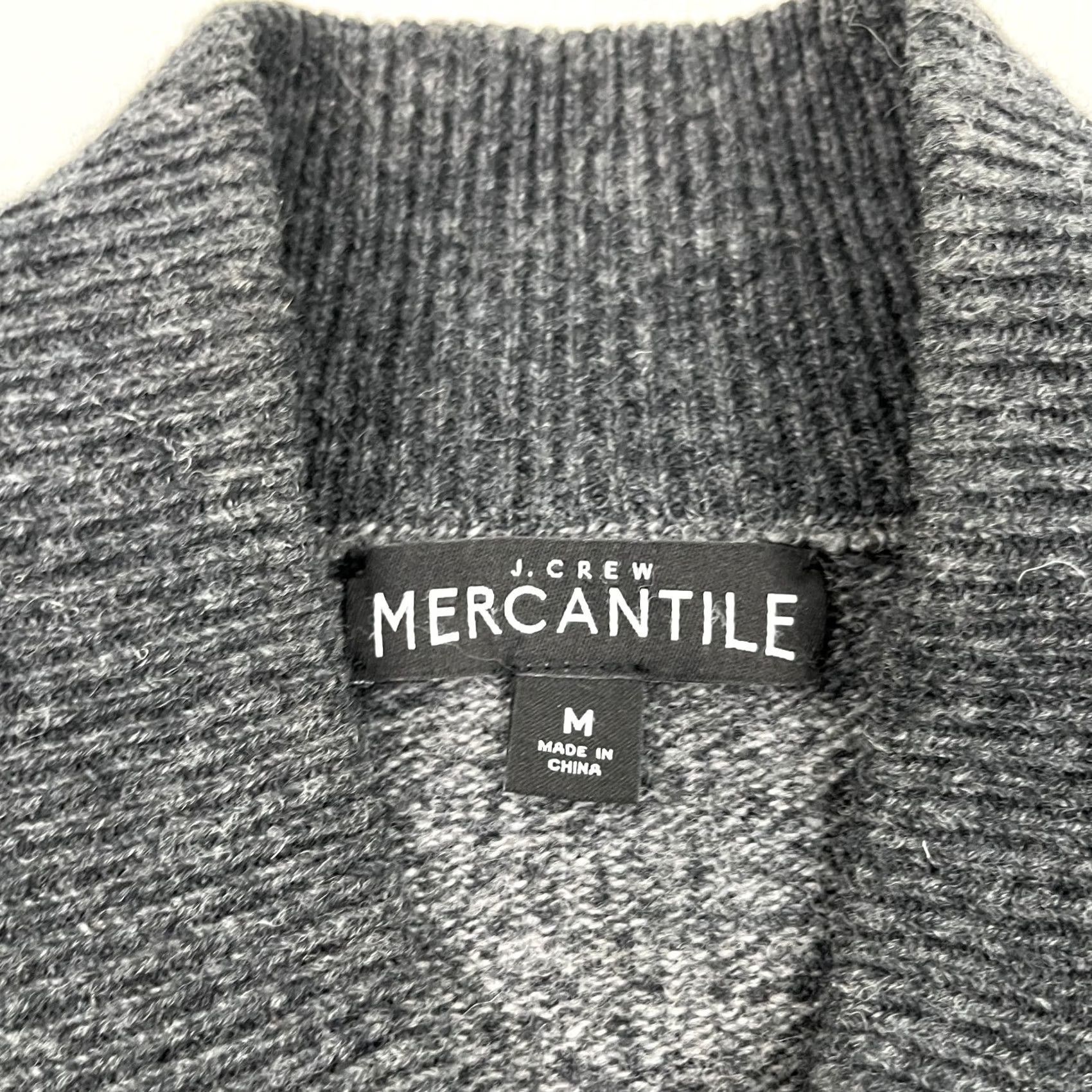 J.Crew J.CREW Mercantile Lambswool Bomber Cardigan Mens M Gray Knit Academia Sweater Cardigan Mens Regular Knit Wool Solid Gray Fall Winter 90s Theme Size US M / EU 48-50 / 2 - 2 Thumbnail