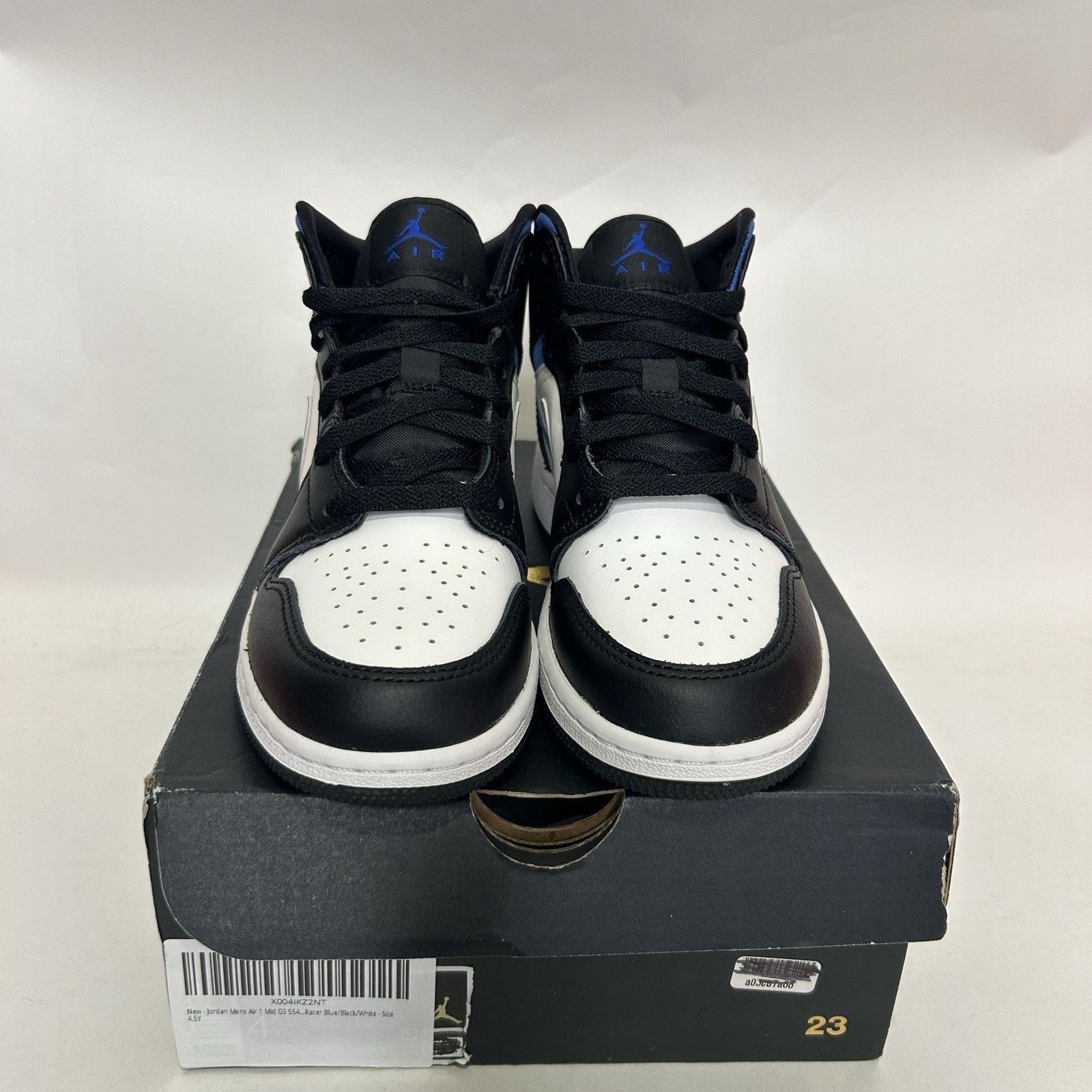 Nike Nike Air Jordan 1 Retro Mid GS “Racer Blue” 554725-140 Size US 6 / IT 36 - 2 Thumbnail