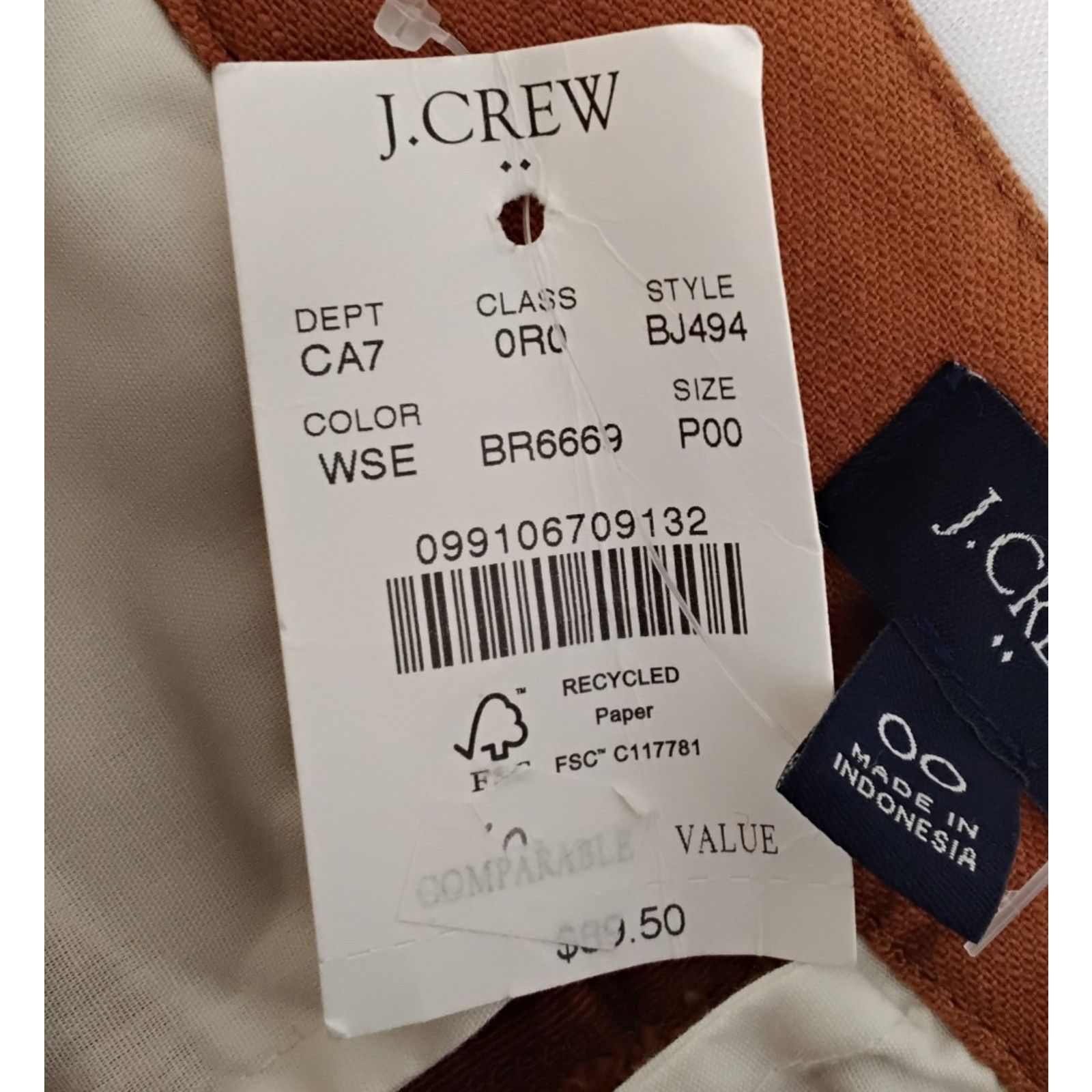 J.Crew J. Crew Straight Pant Women 00 (26"x27") Orange Trouser NWT Size 24" / US 00 / IT 34 - 8 Thumbnail