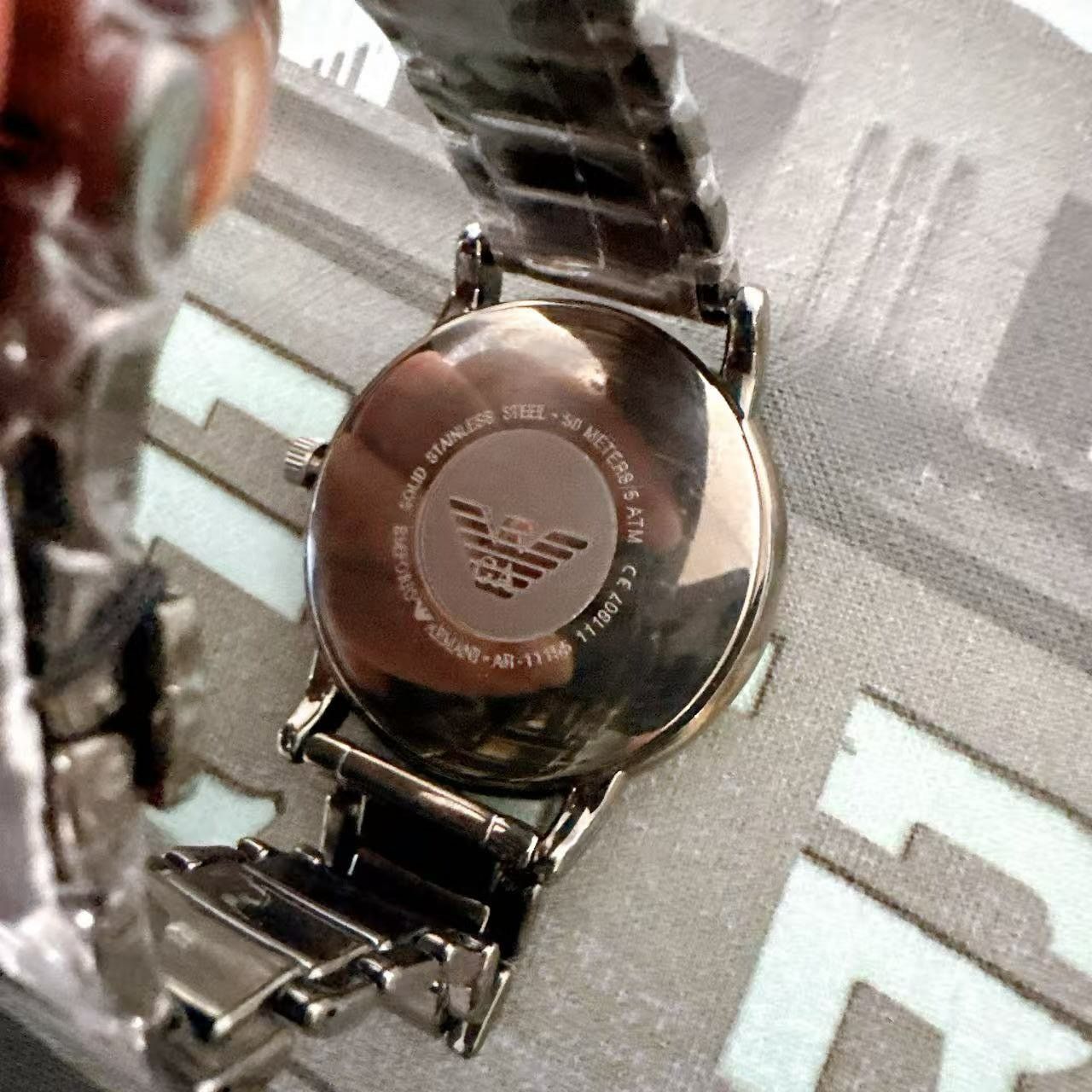 Emporio Armani Emporio Armani Luigi AR11155 Men's Watch With Gray Metal Size ONE SIZE - 5 Thumbnail